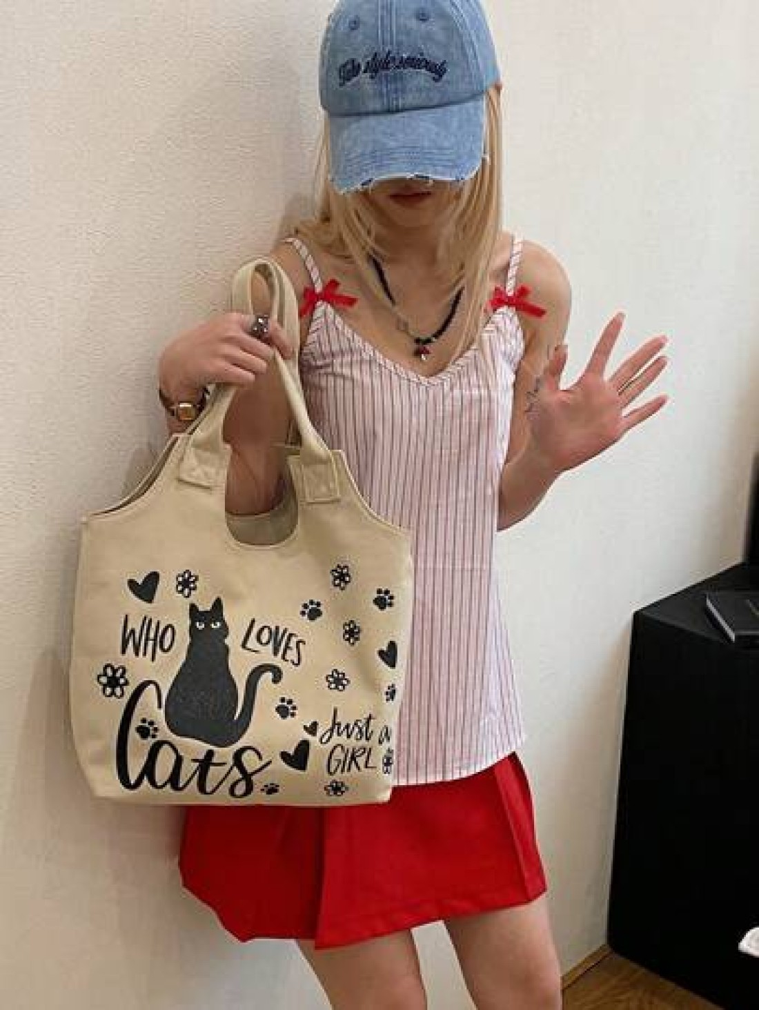 New Fashion Casual Women s Underarm Bag Large Capacity Tote Bag Cat Print Pattern Women s Shoulder Bag Canvas Material
