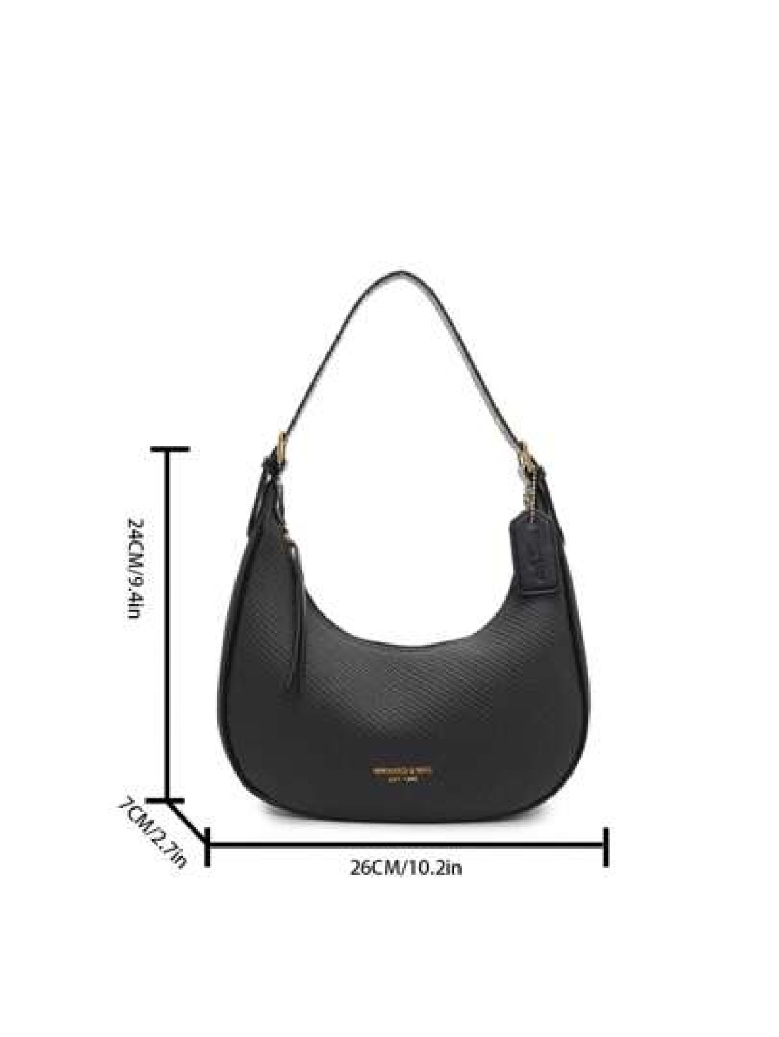 1pc Solid Color PU Leather Shoulder Bag For Women Versatile Crossbody Bag For Commuting Adjustable Shoulder Strap