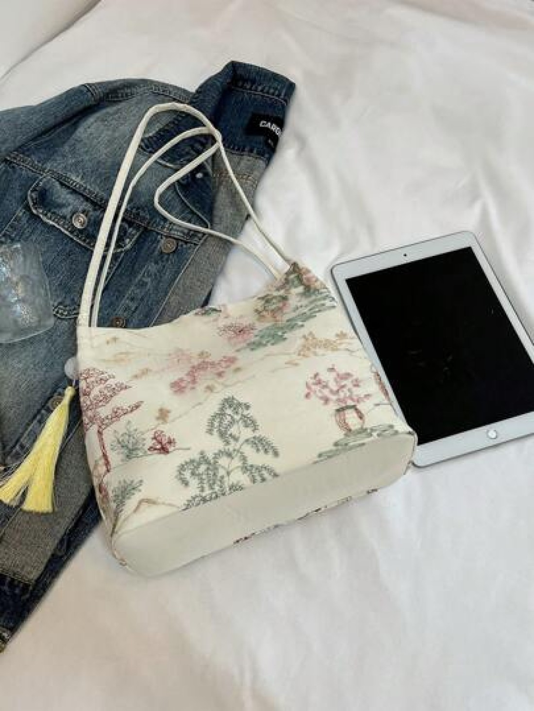 Bohemian Embroidered Women s Handbag Large Capacity Shoulder Bag Chinese Style Large Capacity Canvas Storage With Landscape Retro Pattern Multi Functional Commuter Bag Essential For Daily Work Travel