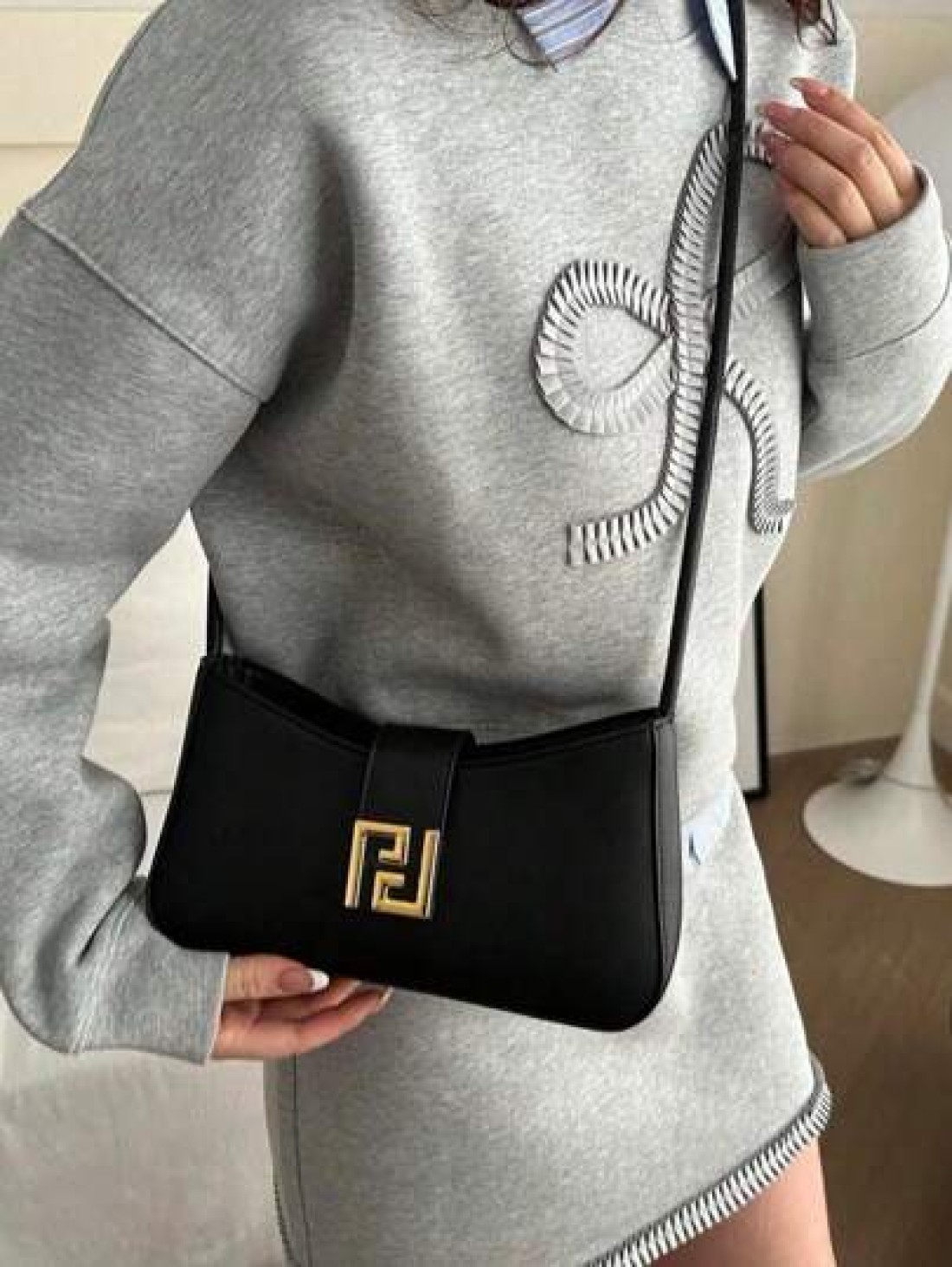 Women Fashion Casual Commute Solid Col Or Shoulder Bag Portable Crossbody Bag Suitab Le For Dating Shopping Gift