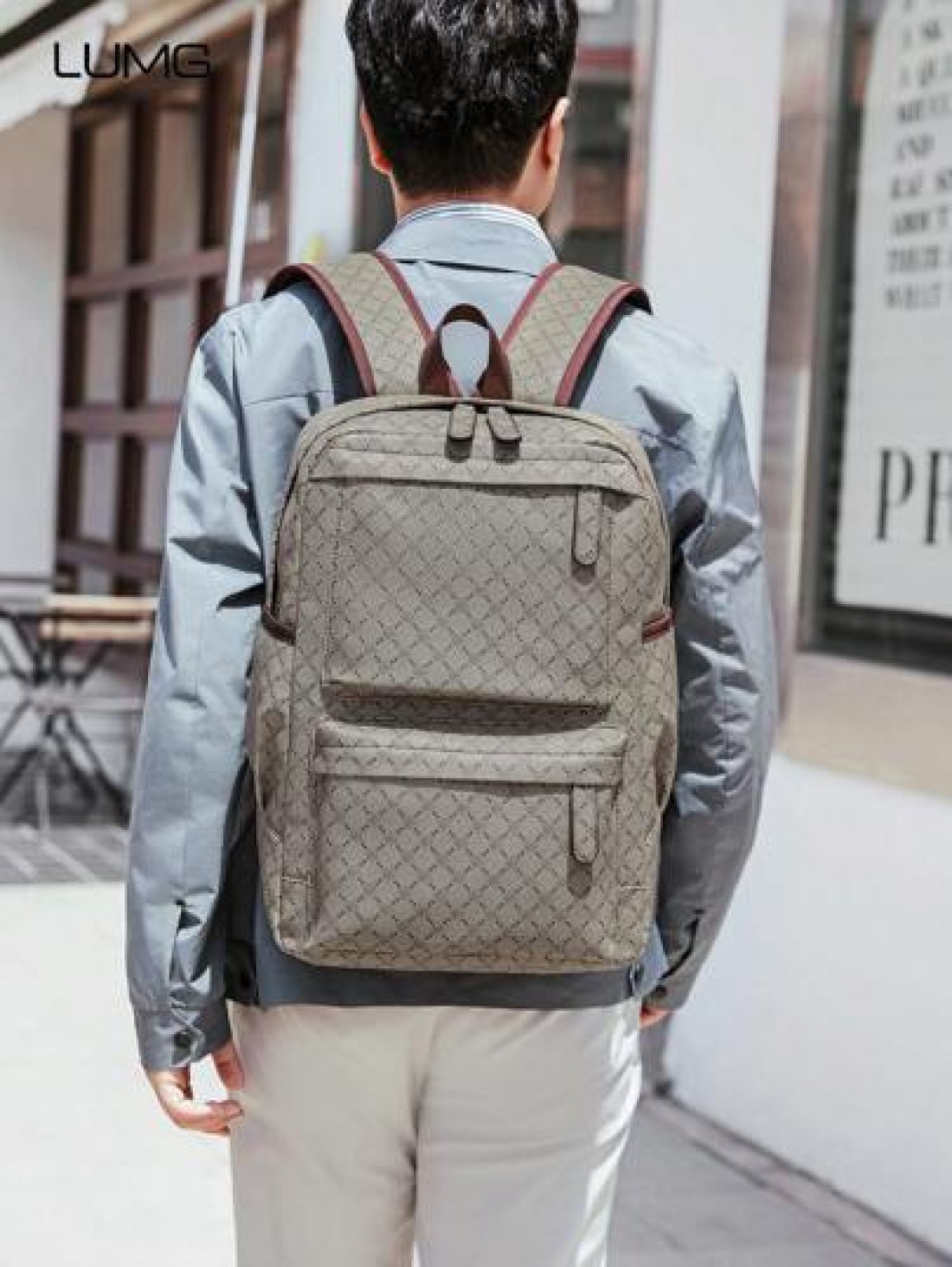 Men s Bifocal Large Capacity Multi Pocket 15 6 Inch Laptop Backpack Business Travel Bag Suitable For Back To School Business Trip Travel Father s Day Gift