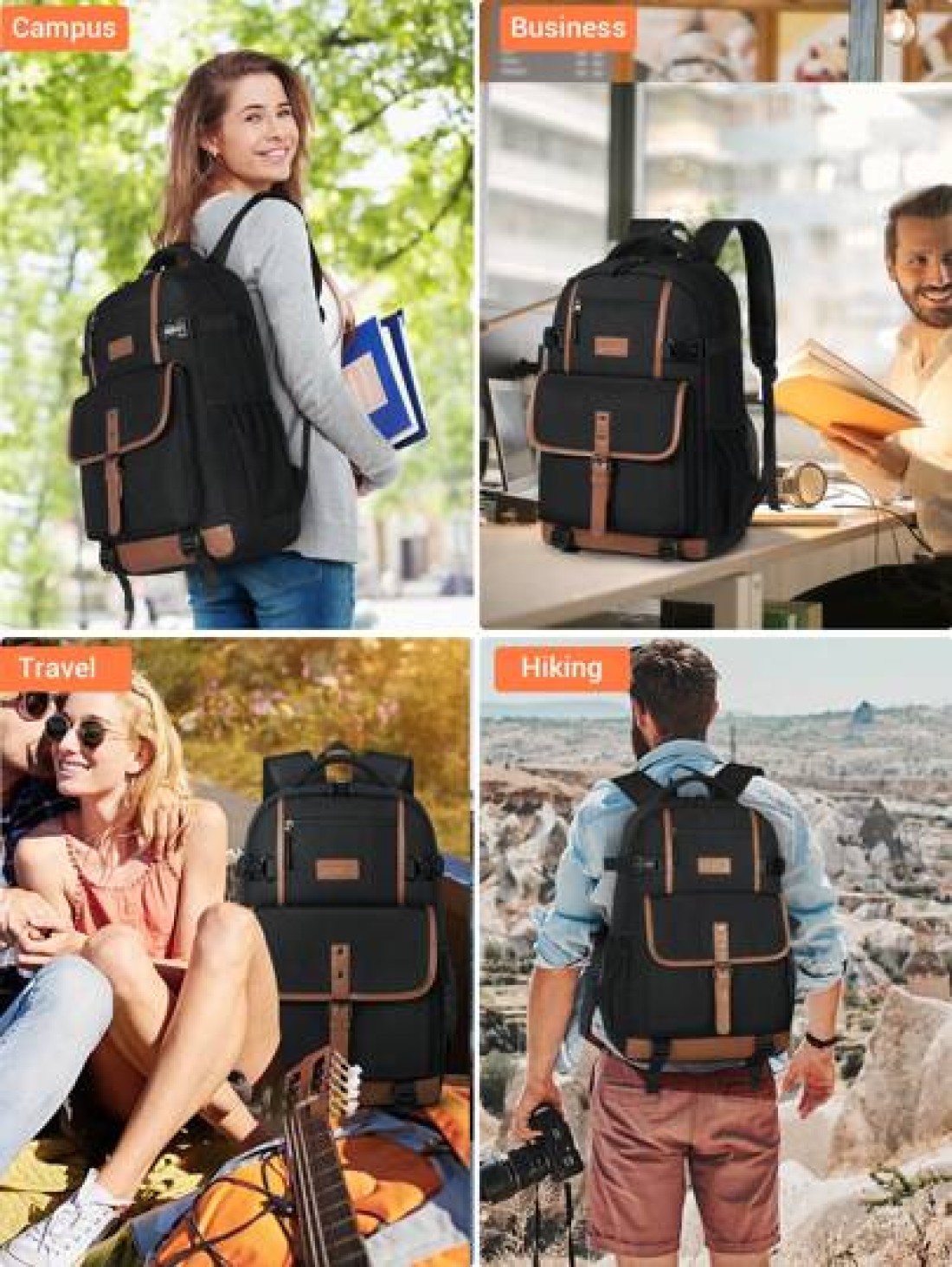 Travel Backpack For Men Laptop Backpack 15 6 Inch Large Waterproof Work Computer Backpack TSA Friendly College School Backpacks