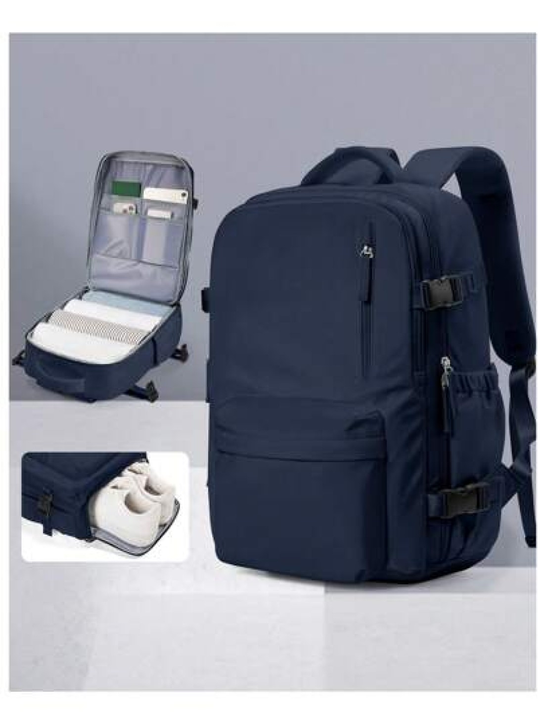 29 19 44cm Large Laptop Backpack Fits 14 15 6 Inch Notebook For Men Women Student College Bookbag School Computer Bag Hiking Backpack With Shoe Compartment Wet Pocket Camping Backpack College Backpack