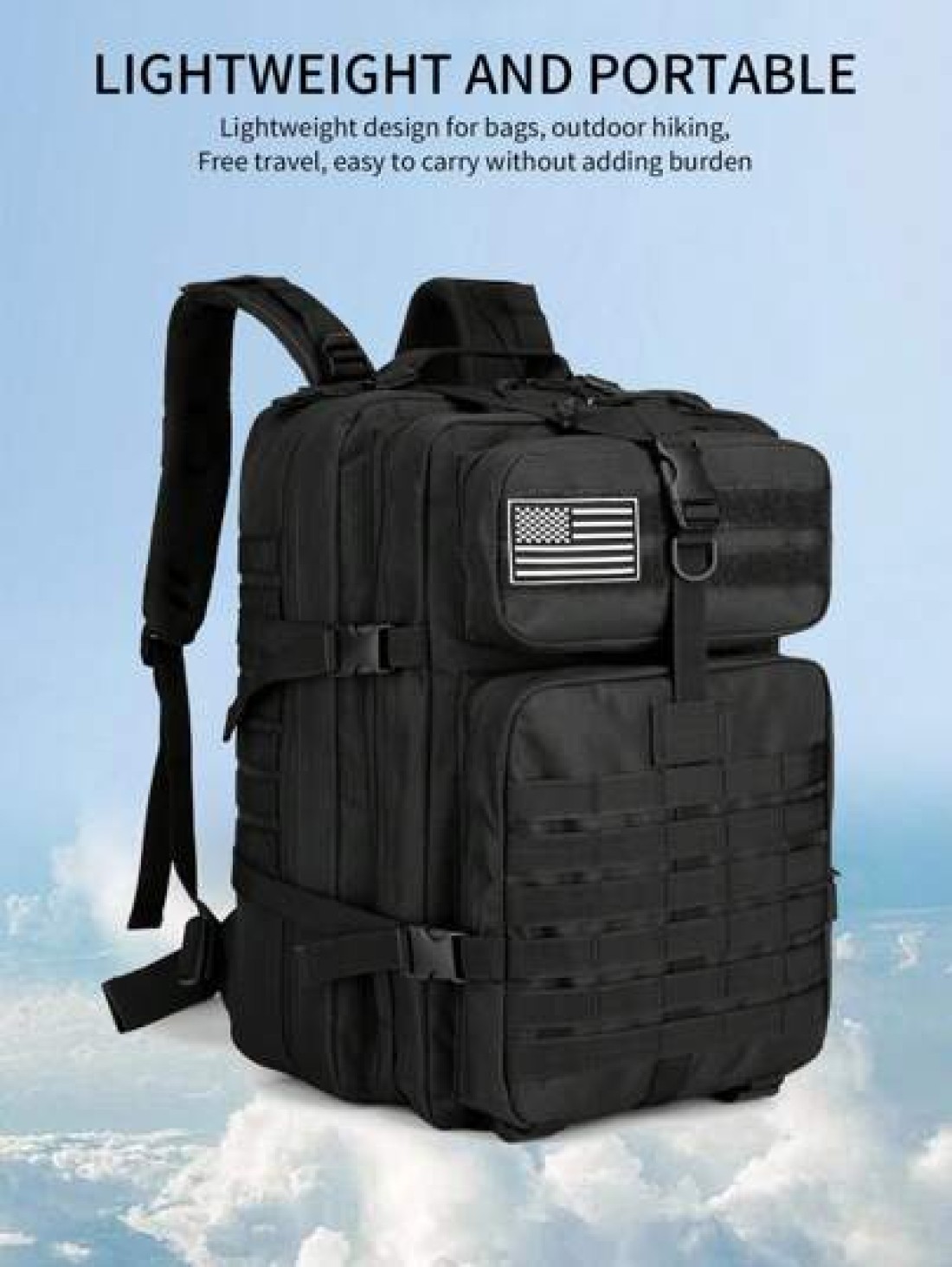 50L 1000D Nylon Waterproof Trekking Fishing Hunting Bag Backpack Outdoor Military Rucksacks
