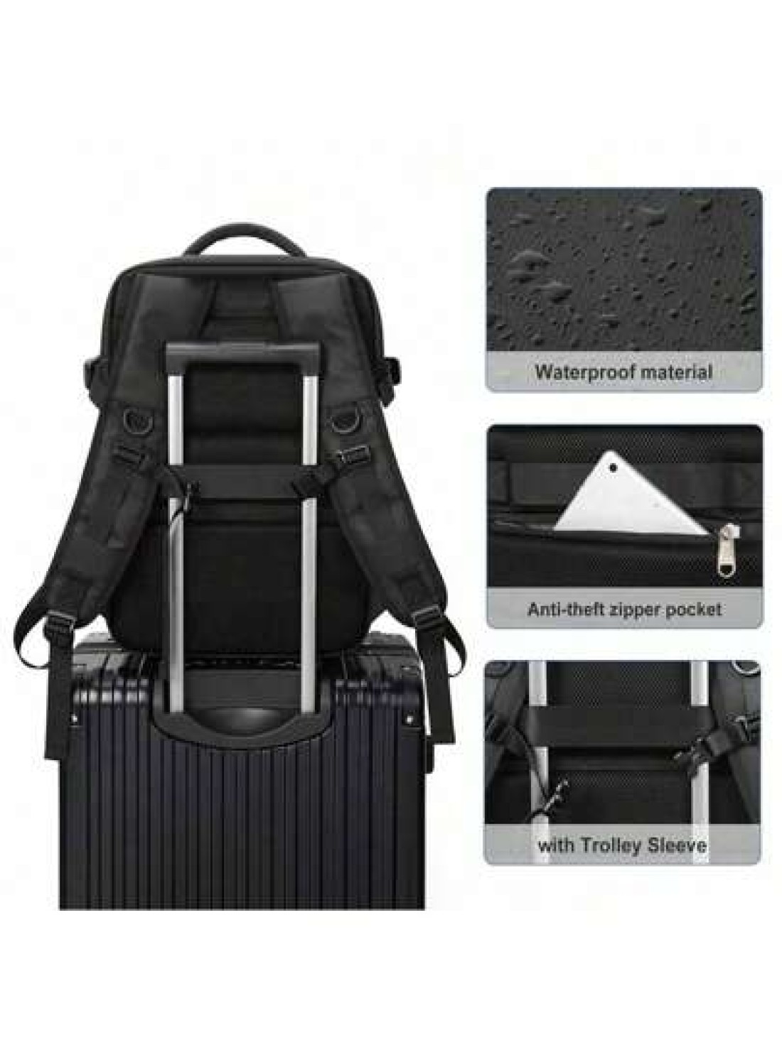 Multifunctional Backpack Large Capacity Suitable For Travel Commute Summer Tourism Fitting For Laptop Shoe Compartment Durable Nylon Fabric Minimalist And Fashionable Design Unisex
