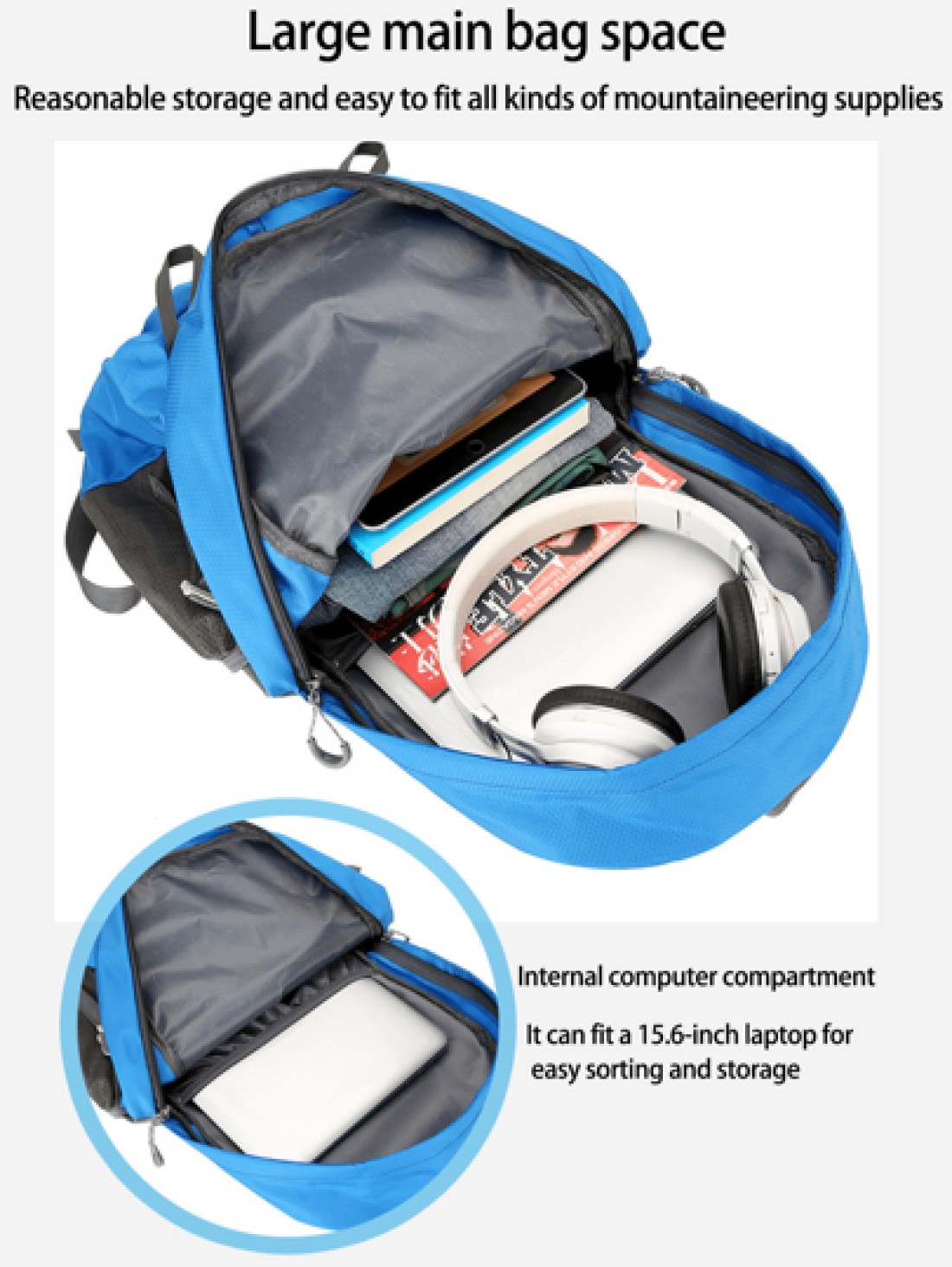 1pc Hiking Large Capacity Backpack Sports Backpack Laptop Travel Bag Sports Bag University Backpack School Backpack Outdoor Hiking Camping Sports And Leisure Backpack Vacation Essentials Lightweight A