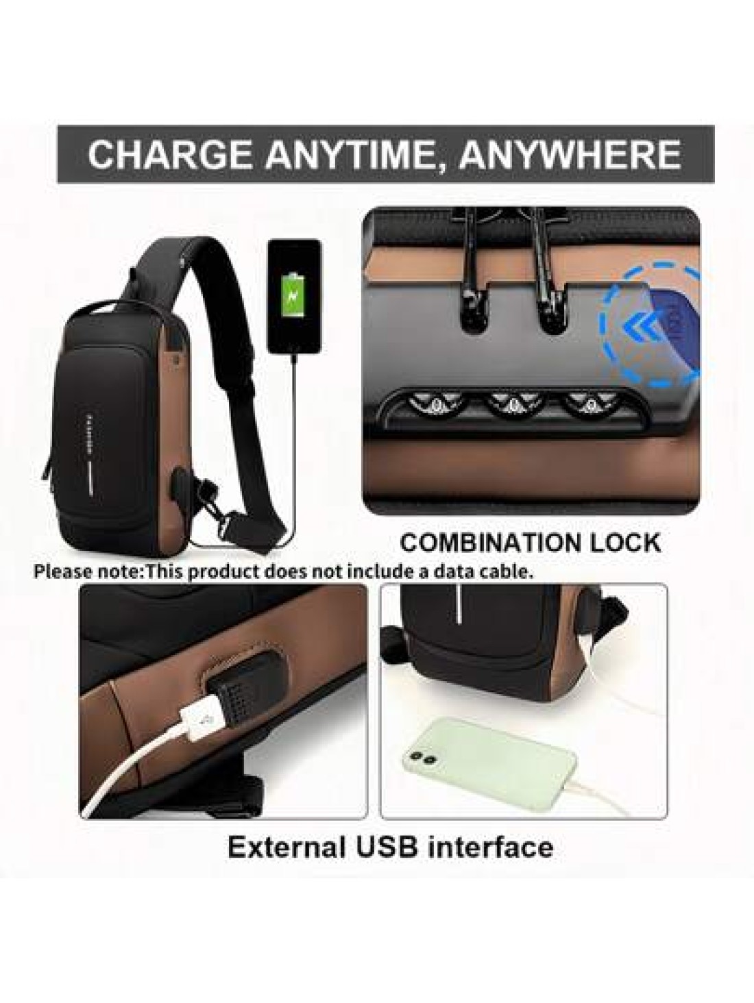 1 Multi Functional Waterproof Shoulder Bag Suitable For Outdoor Travel And Work Large Capacity Messenger Bag