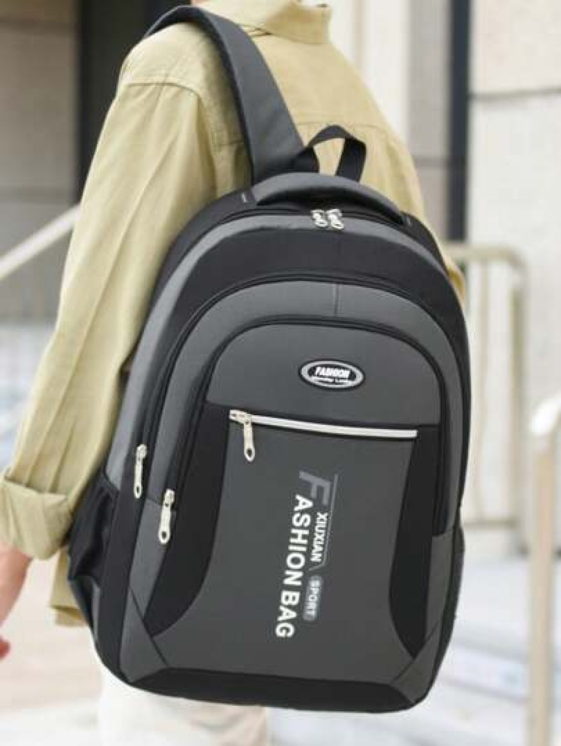 New Fashionable Simple Versatile Casual Lightweight Travel Commute Large Capacity Multi Pocket Notebook Men s Stylish Backpack