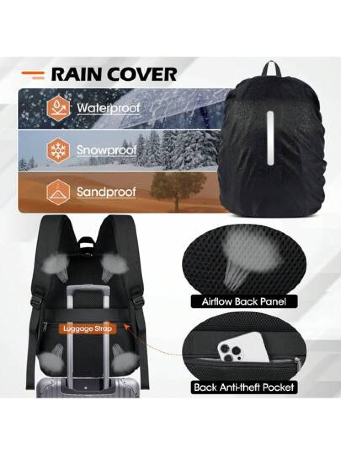 NEWHEY Camera Bag Backpack Professional For DSLR SLR Mirrorless Camera Waterproof Laptop Back Pack 14 15 6 Inch With Rain Cover Anti Theft Travel Case Large Capacity Photography Backpack Bags For Trav