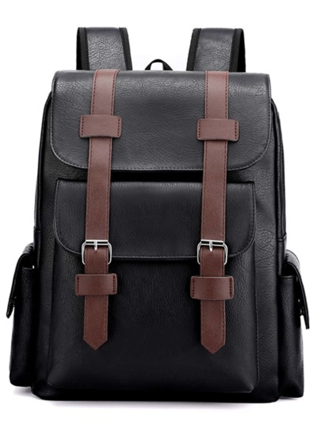 Large Laptop Backpack Pu Backpack Male Teenagers Boys Black Schoolbag Schoolbag For Travel College School Casual Backpack Laptop Backpack Commute Lightweight Flap Backpacks Rucksack Summer College Bag