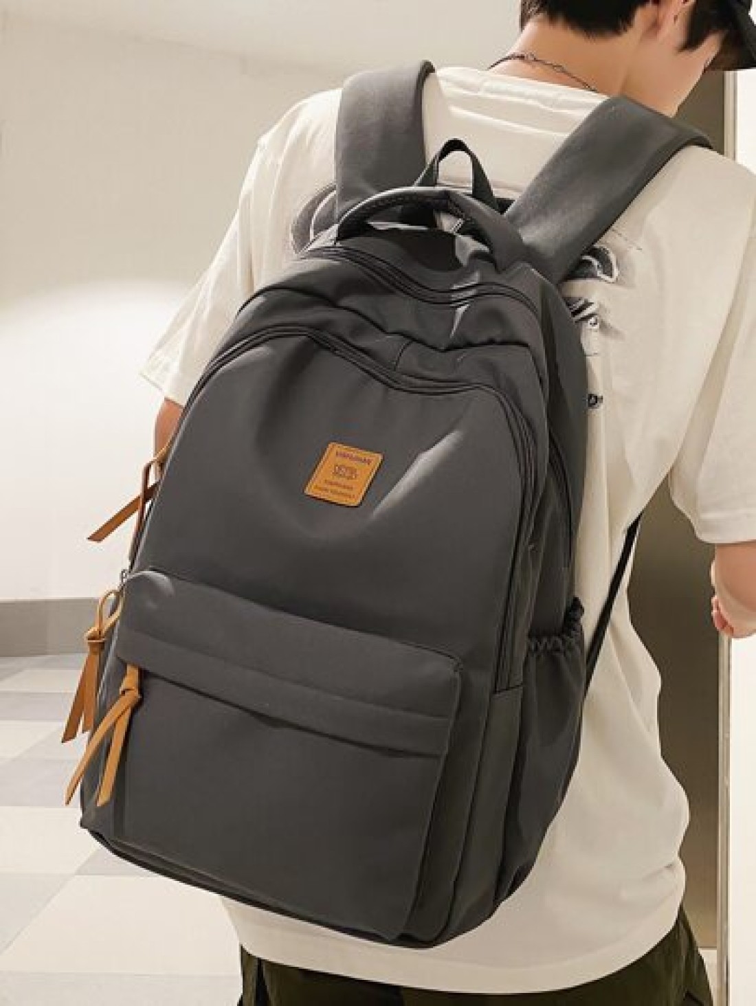 Canvas Backpack Large Capacity School Bag Casual Travel Rucksack Laptop Bag College Bag Summer Dad Bag For School Multi Functional For Books For School Supplies Teenagers Freshmen High School Universi