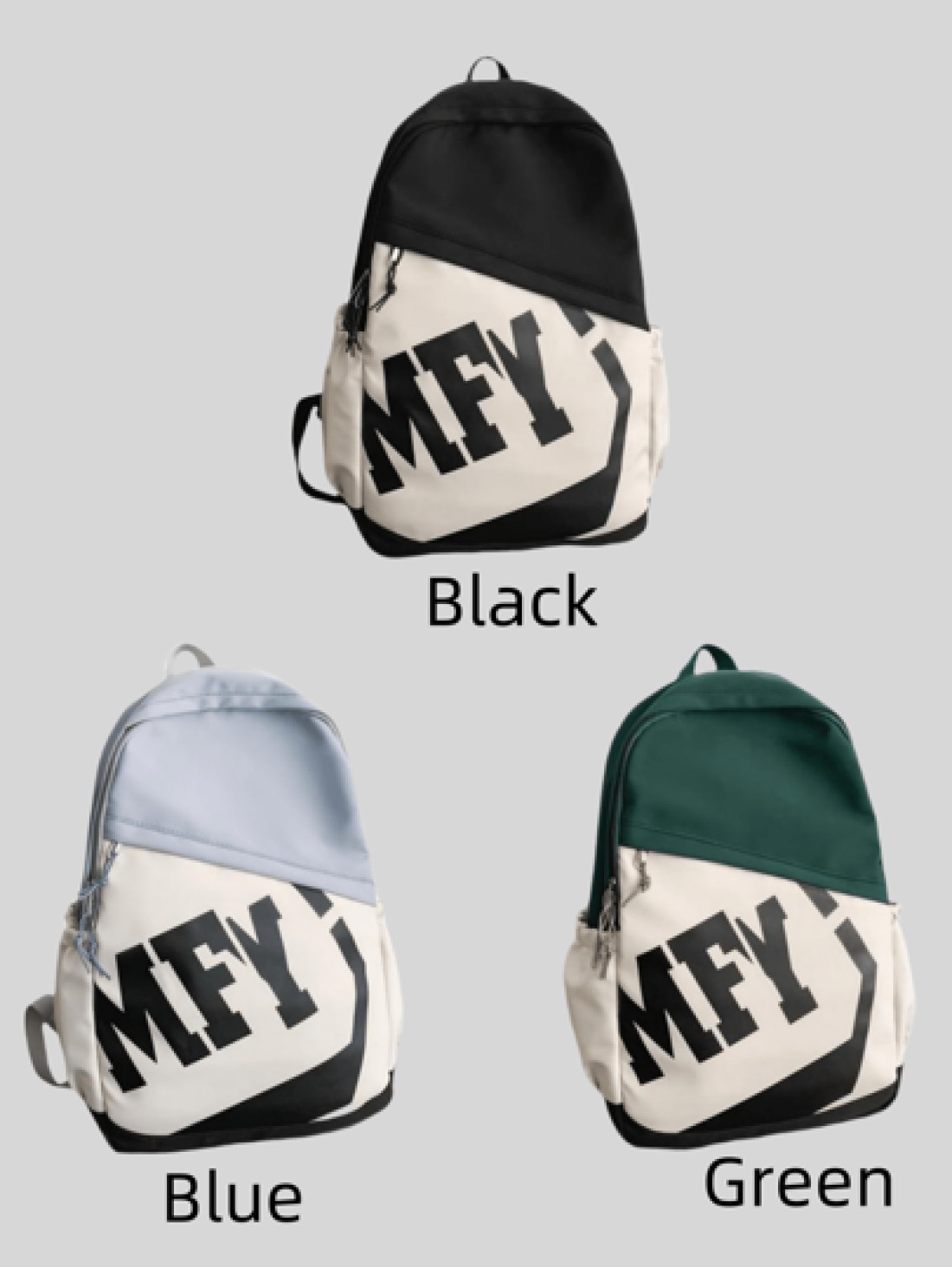 New Versatile Fashion Color Block Backpack Casual Large Capacity Men s Backpack With Letter Print 15 Laptop Bag 20L