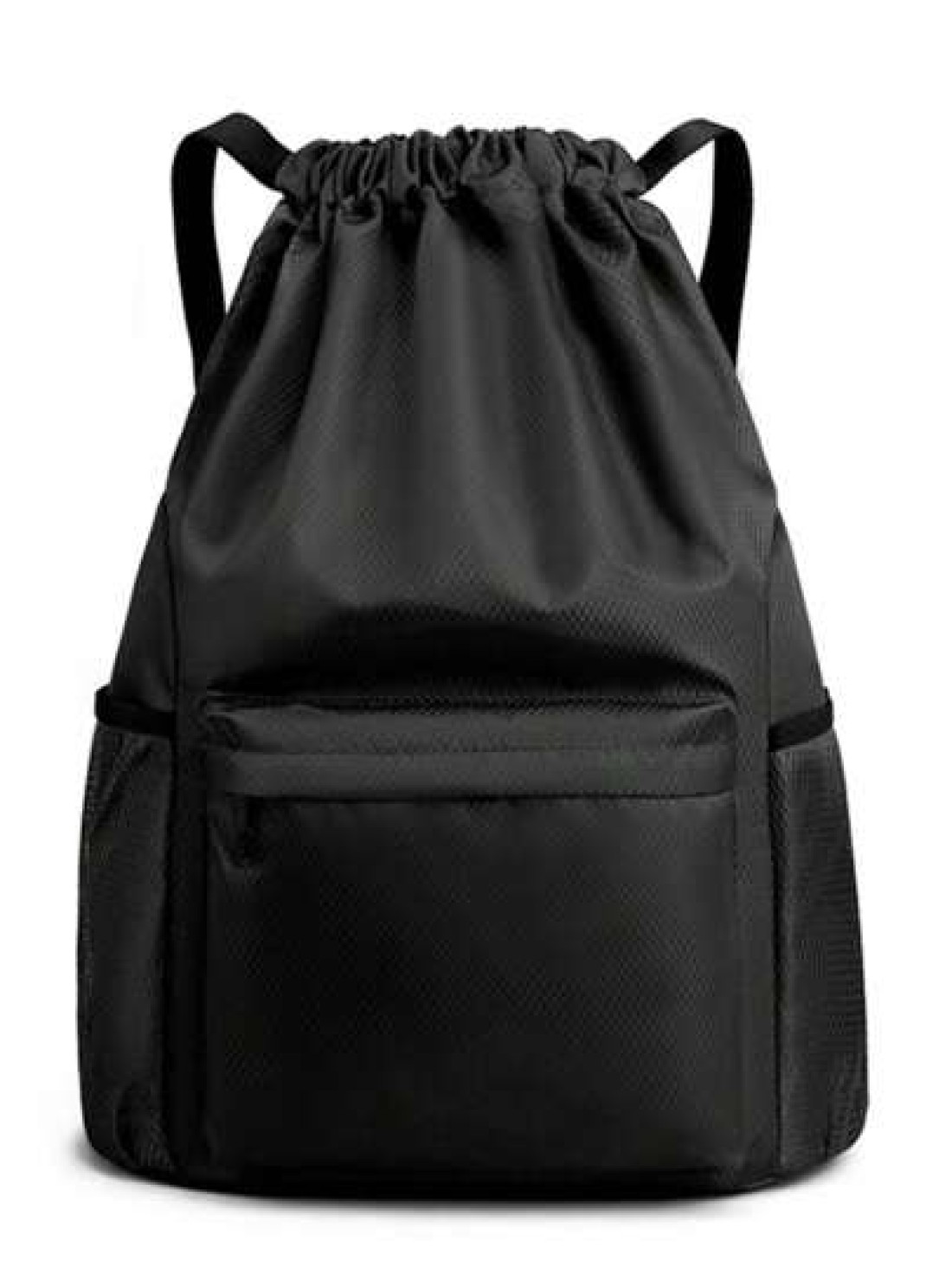 Drawstring Backpack Fashion School Gym Drawstring Camping Bag Casual String Knapsack School Backpack Schoolbag For Travel College School Commute Lightweight Sport Bag Black Backpack University Dorm Pr
