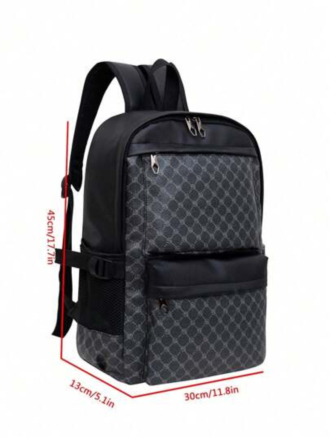 Color Block PU Leather Backpack Casual Travel Bag Student Schoolbag 15 6 Inch Laptop Backpack Black School Backpack Students Book Bag Cartoon Print Camouflage Fashion Leisure Print Backpack Black Bag