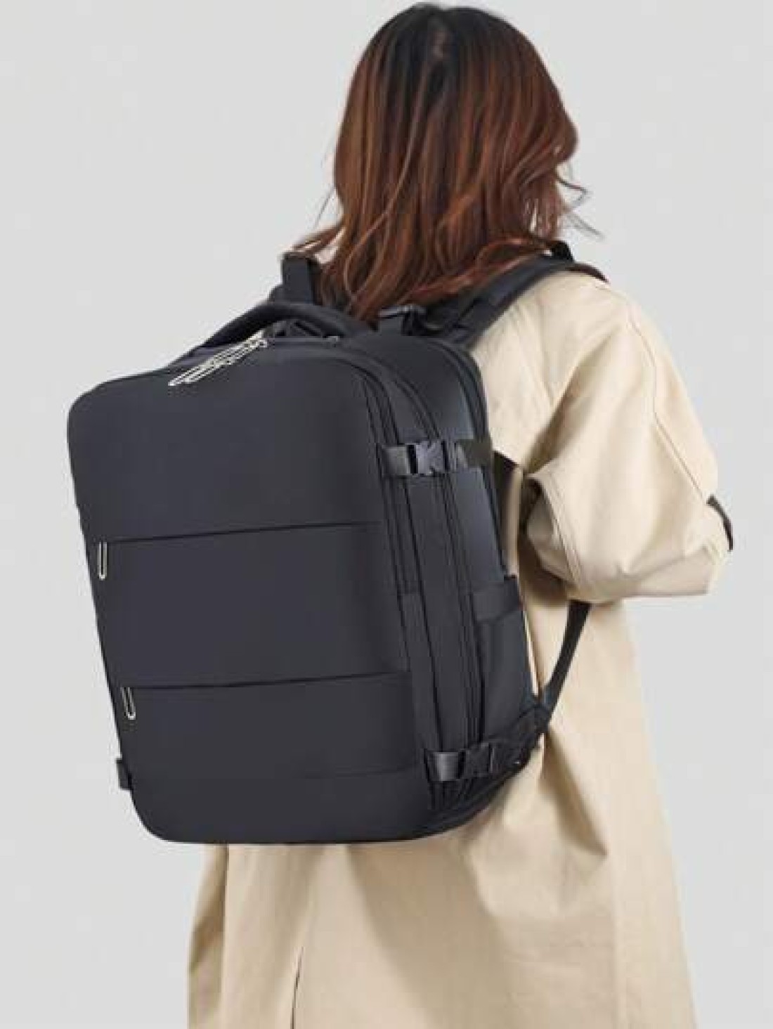 1pc Large Travel Backpack For Men Business Laptop Backpack Carry On Bag 40x20x25 Carry On Backpack Airline Approved Waterproof Backpack Multifunctional Independent Shoe Compartment Wet And Dry Separat