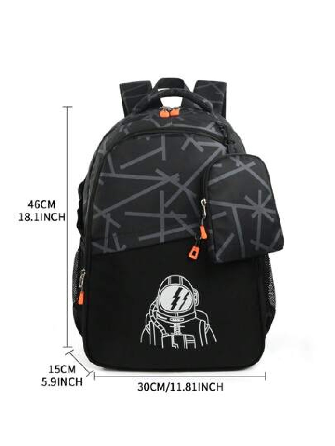 Astronaut Anime Cartoon Fashion Backpack With Detachable Small Pouch Large Capacity Casual School Bag Suitable For College High School Back To School Travel Summer School Supplies