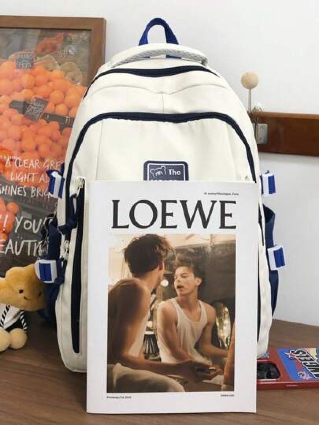 New Fashionable Large Capacity Color Blocking Versatile Large Capacity Backpack Korean Version Multi Pocket Commuting Backpack