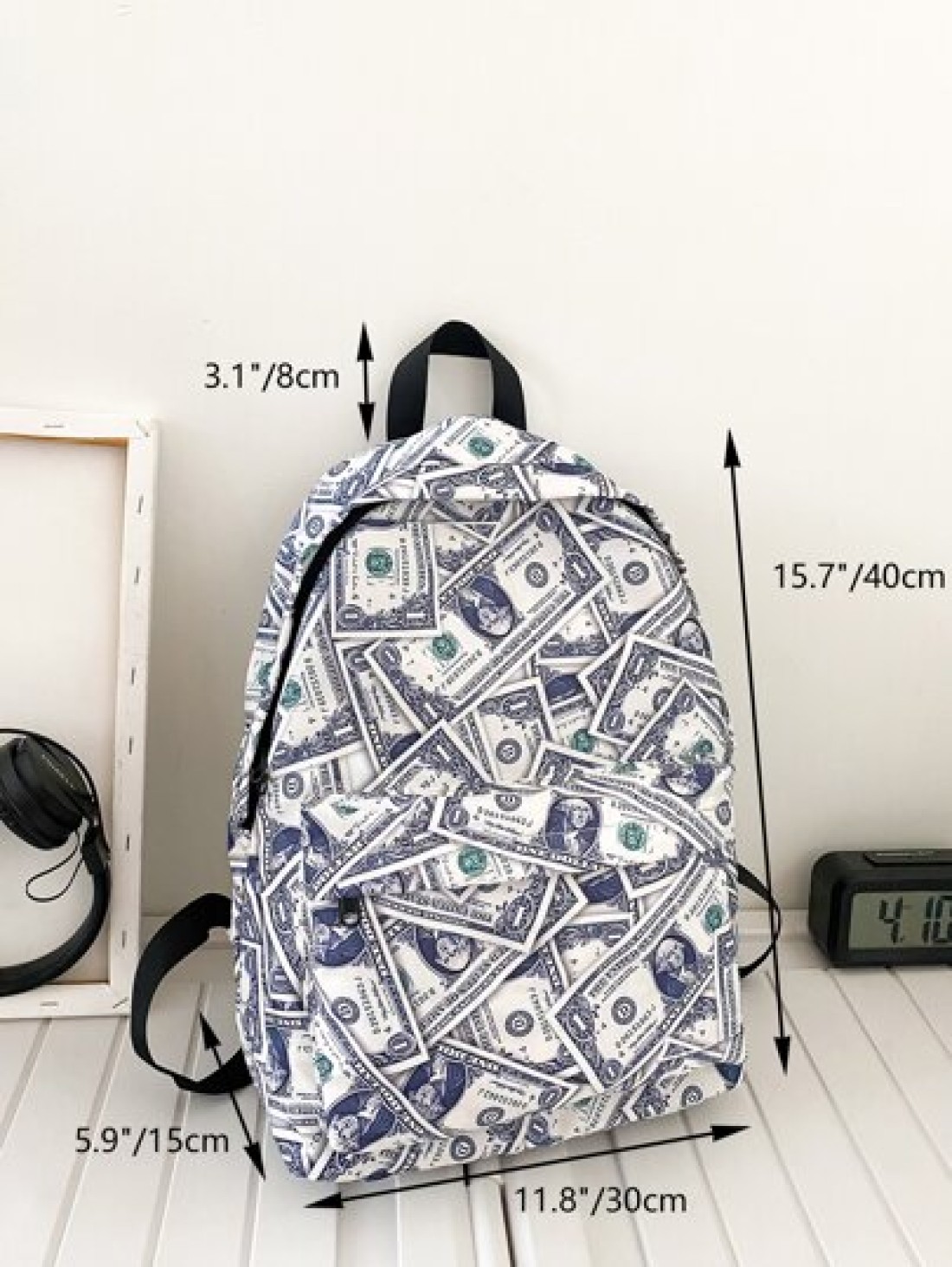 Men Dollar Print Casual School Bags Schoolbag School Backpack For School Daypack Laptop Bag Computer Bag Book Bag Rucksack Shoulder Bag Travel Bag Sport Bag College Bag Backpack Winter Christmas Gifts