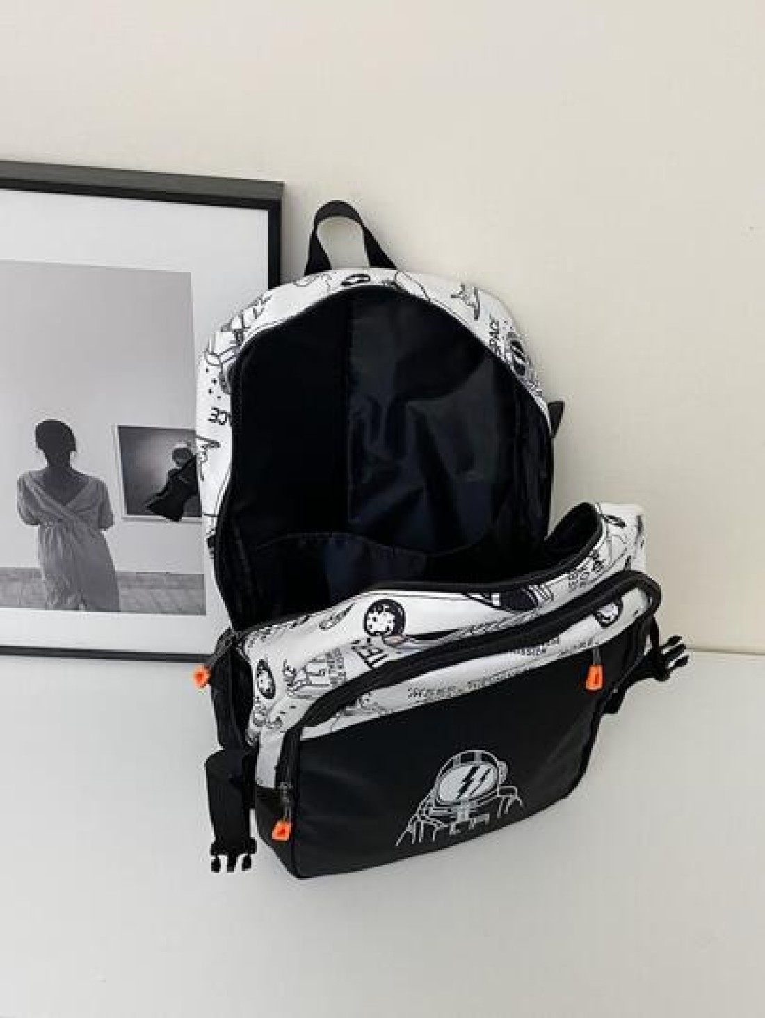 New Cartoon Astronaut Pattern Backpack Multifunctional School Bag School Backpack For School Daypack Laptop Bag Computer Bag Book Bag Rucksack Shoulder Bag Cartoon Print Camouflage Leisure Print Backp