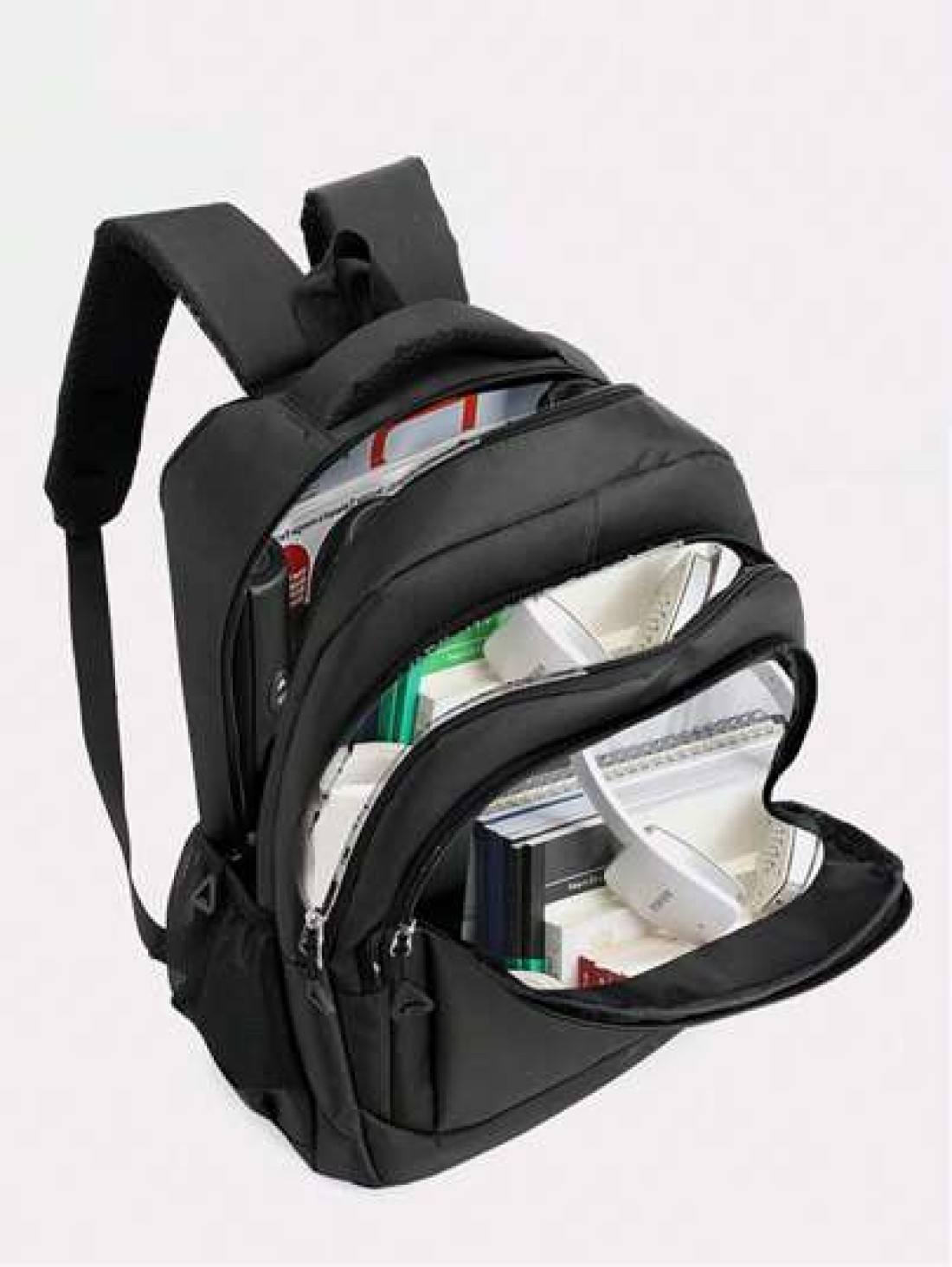 Leisure Sports Style Nylon Backpack Can Hold 15 6In Computer Bag Large Capacity School Bag Lightweight Multi Functional Travel Bag Convenient Storage Day Bag Fashion Business Trip Bag Suitable For Stu