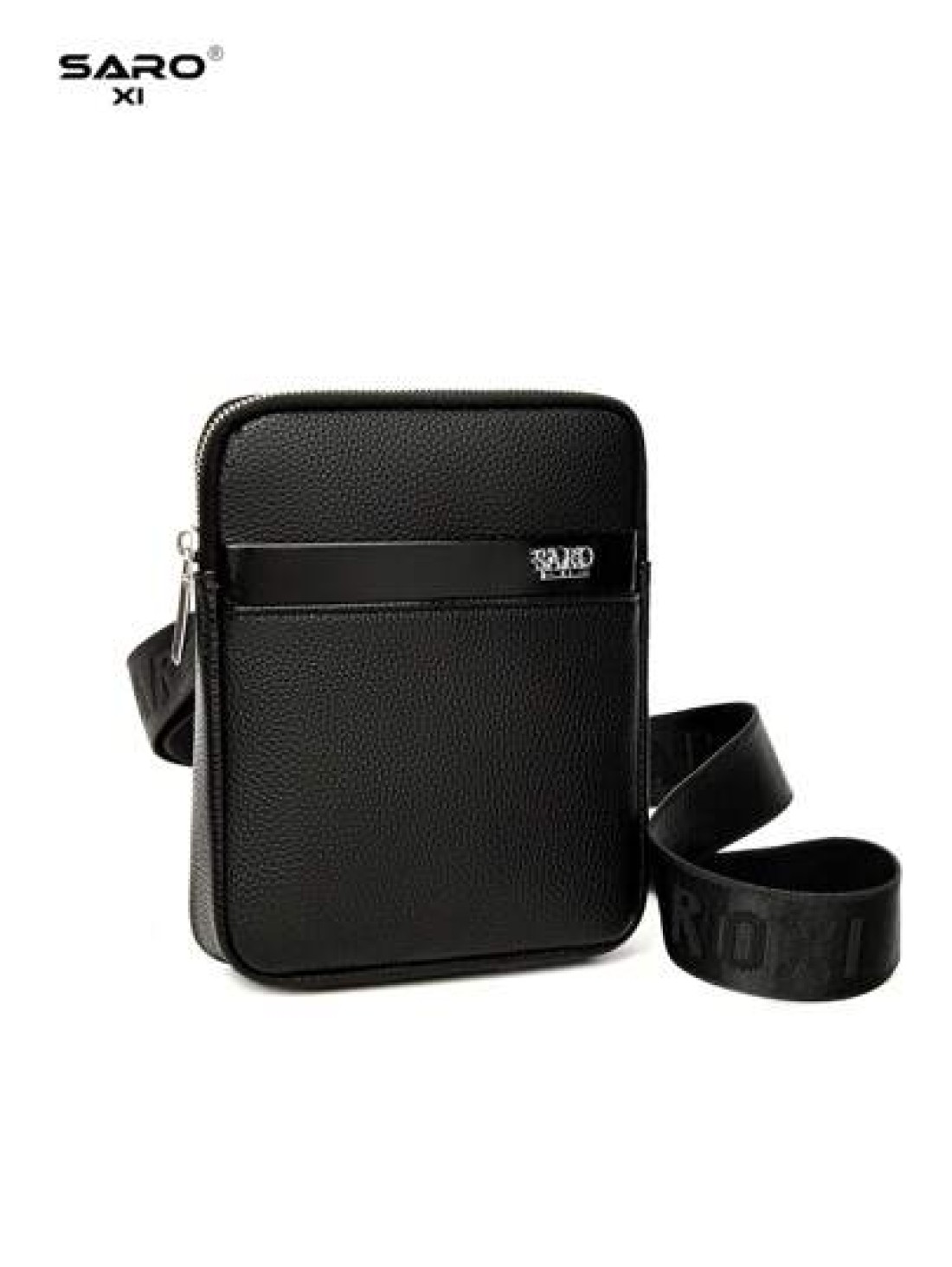 1pc Men s Oblique Shoulder Bag Side Pockets Messenger Bag Casual Square Bag Multifunctional For Commuting PU Leather Minimalist Style Black Bag Gift For Boyfriend