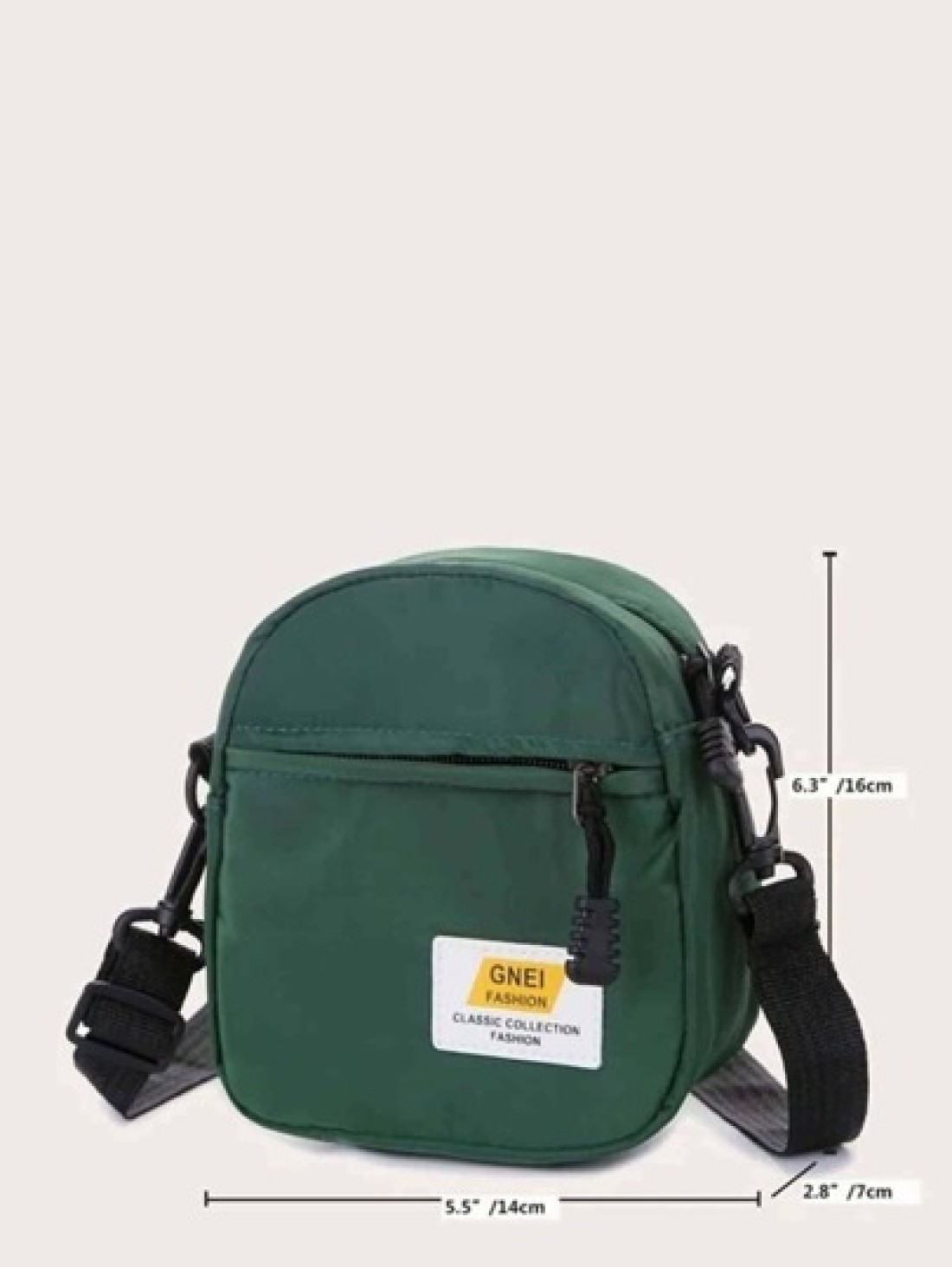 1PC Multifunctional Mini Men Patch Detail Square Bag Shoulder Bag Sling Bag Casual Bag Nylon Zipper Crossbody Bag For High School Student University Student Freshman College Bag Gifts For Men Large Ca