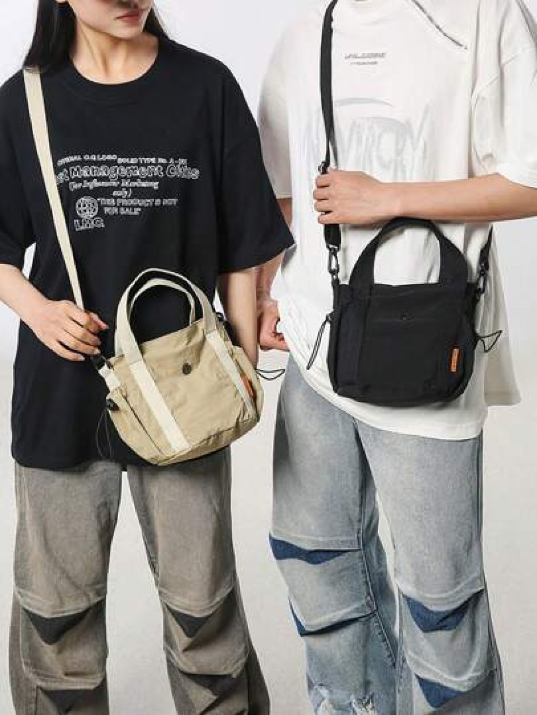 Unisex Solid Color Crossbody Bag Fashion Handbag Casual Versatile Travel Shopping Shoulder Bag