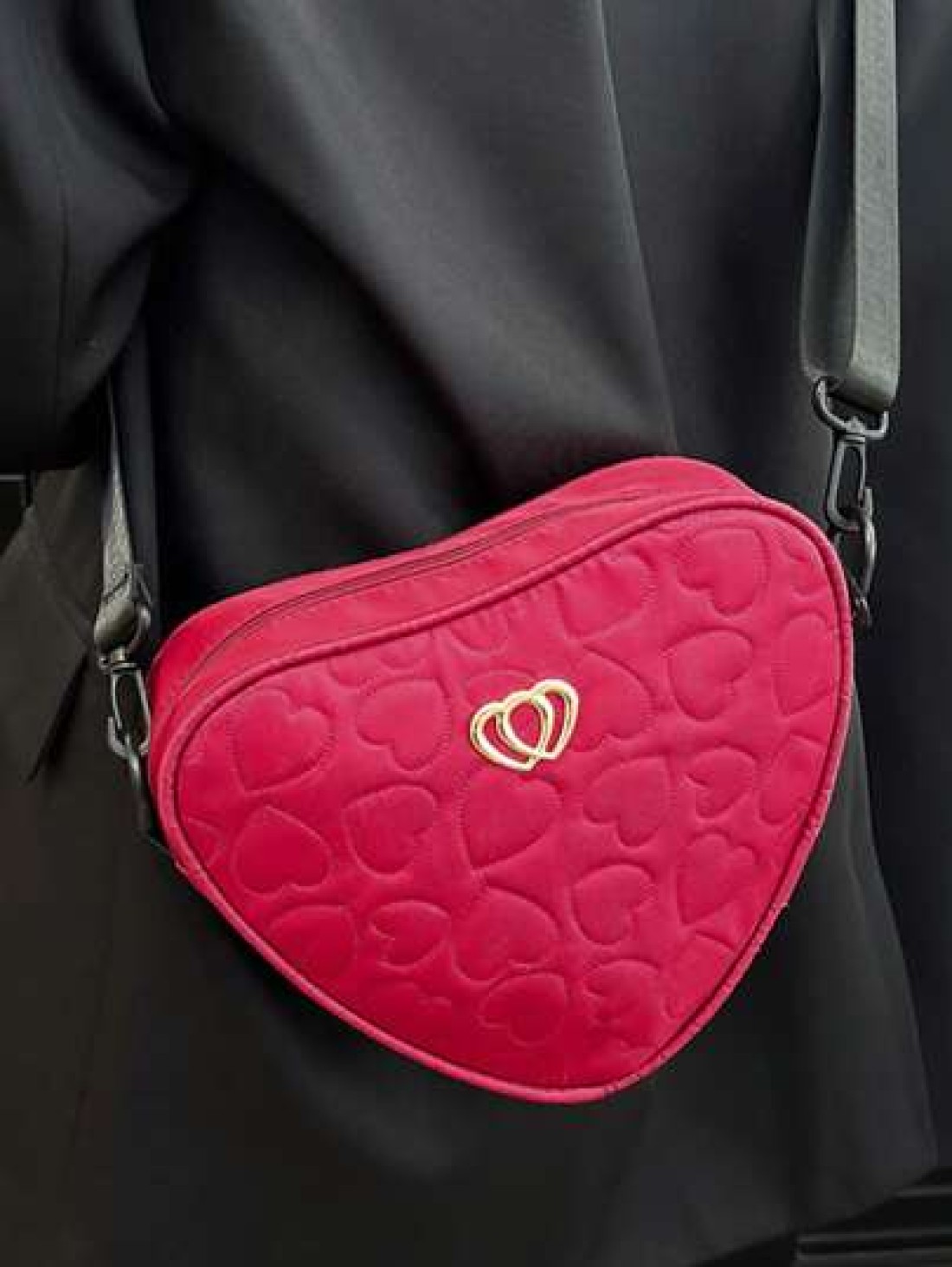 2025 Spring New Men s Love Pattern Shoulder Bag Fashion Leisure Commuter Crossbody Bag
