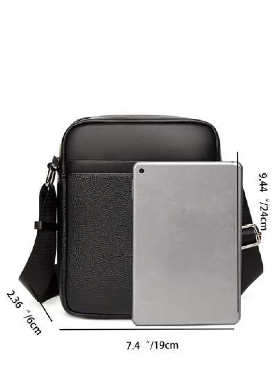 Men Bag Shoulder Bag Crossbody Bag Lychee Pattern Large Capacity Work Bag Weekend Travel College Bag For Books Multi Functional University Bag Casual Thanksgiving Purse Bag PU Material Crossbody Bag C