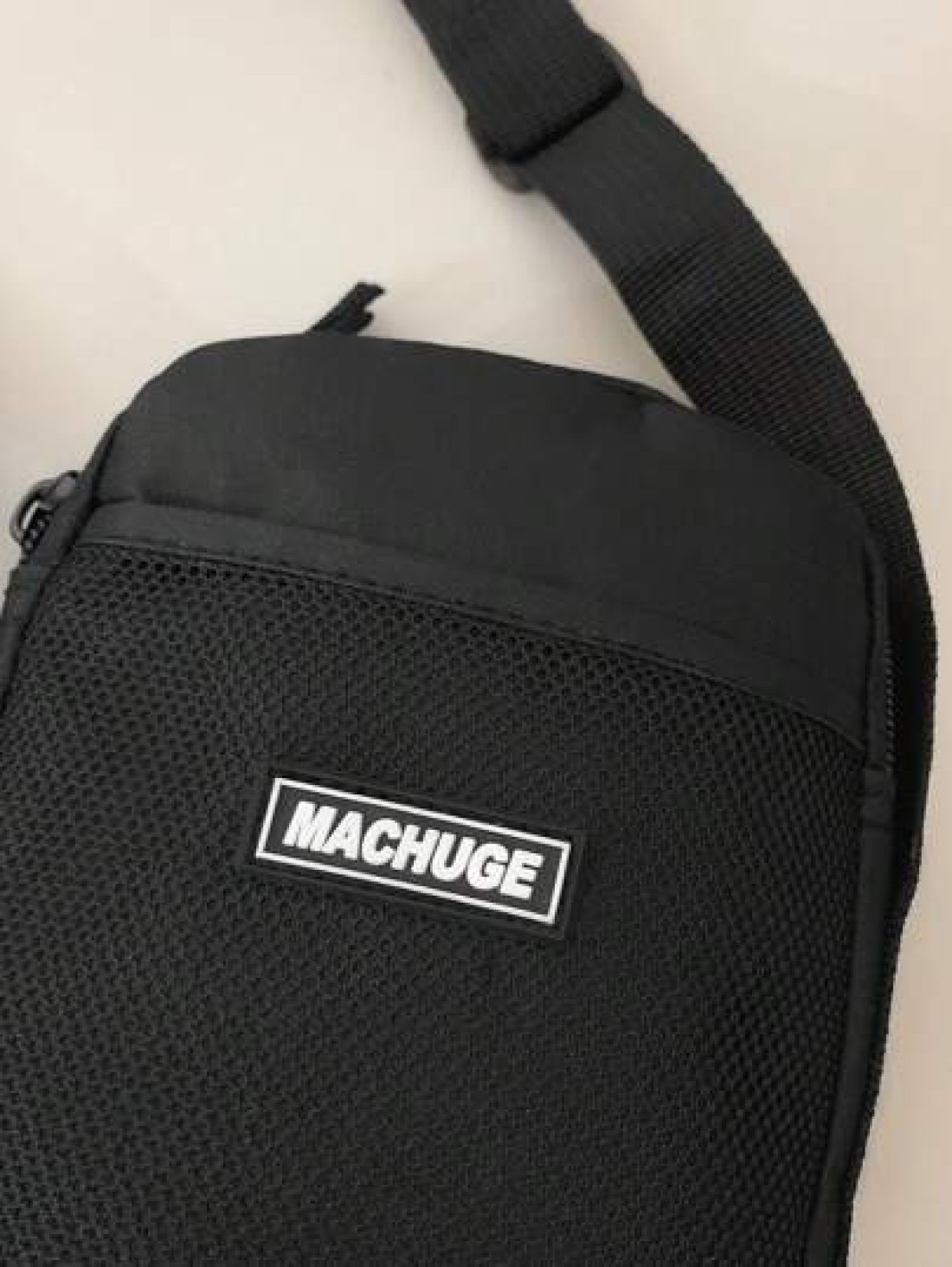 1 Pc Mini Mesh Front Pouch Decor Nylon Men s Shoulder Bag Casual Crossbody Bag For Shopping Travel Holiday Gift