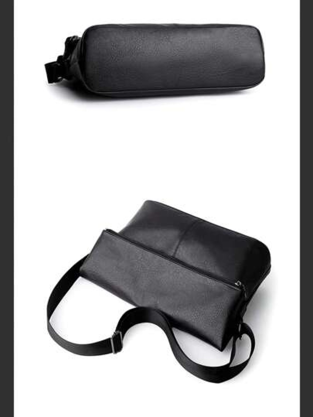 New Men s Commuter One Shoulder Diagonal Crossbody Bag Lightweight PU Soft Leather Small Bag Minimalist Design Foldable High End Handbag