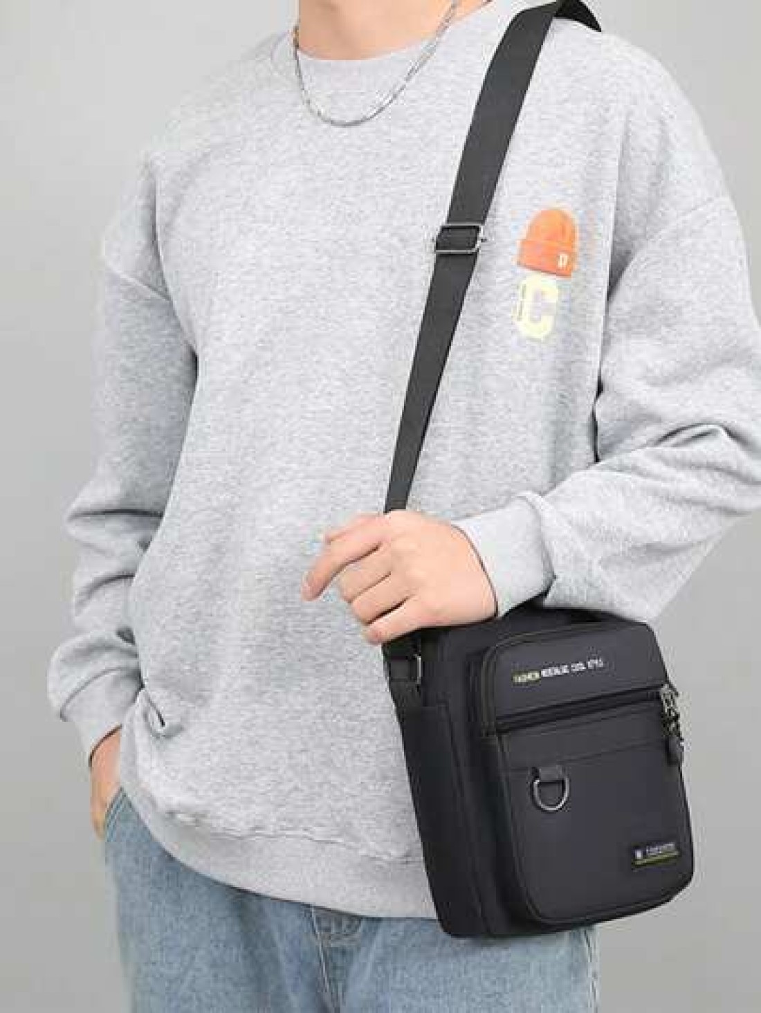 Fashion Casual Men s Cross Bag Multi Layer Waterproof Oxford Cloth Purse Men s Bag Shoulder Bag All Fabric Bag