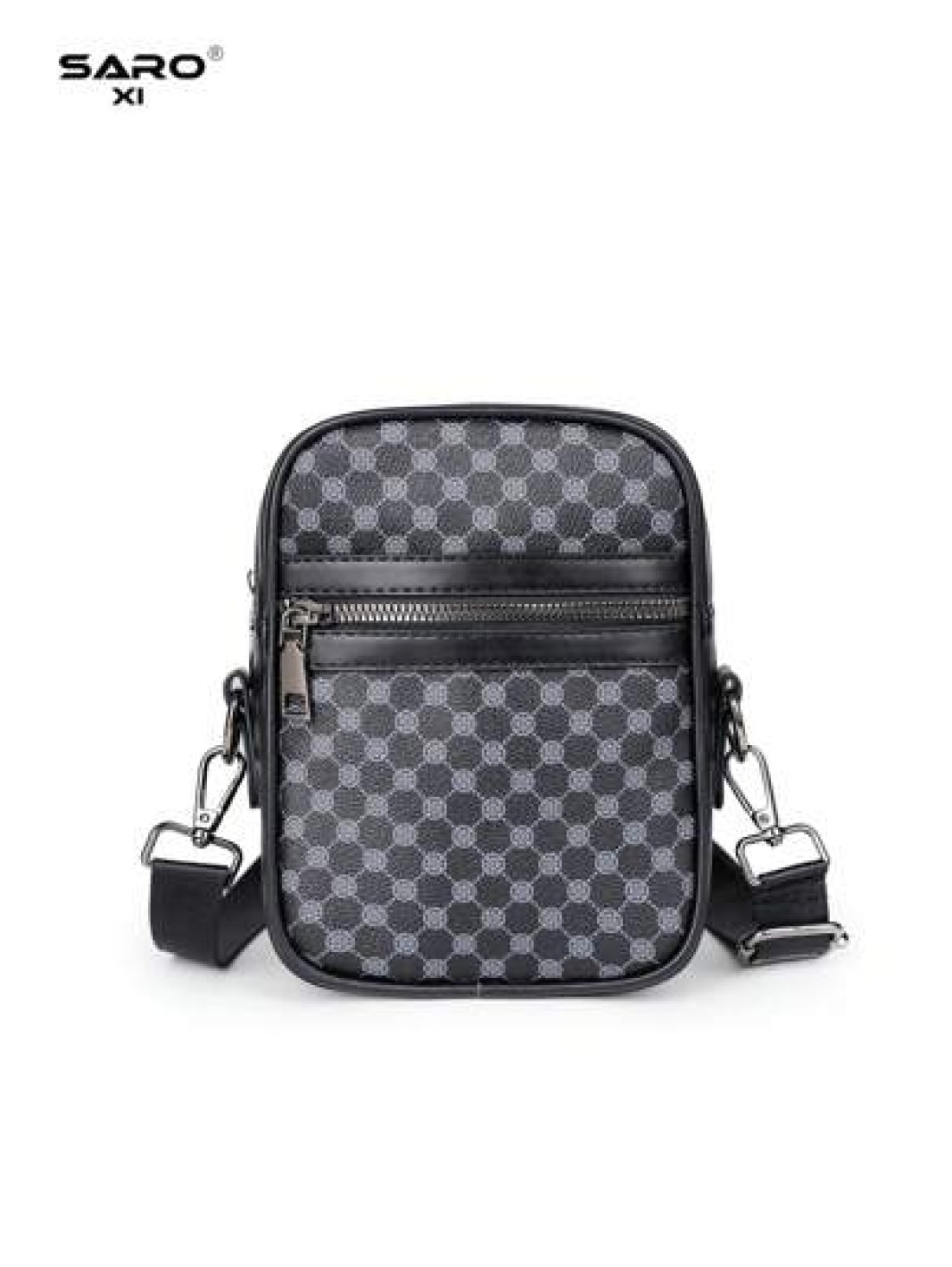 1pc Retro Men s Shoulder Bag Side Pocket Messenger Bag Casual Crossbody Bag Multi Functional For Commute PVC Black Simple Design Gift For Boyfriend Fashion