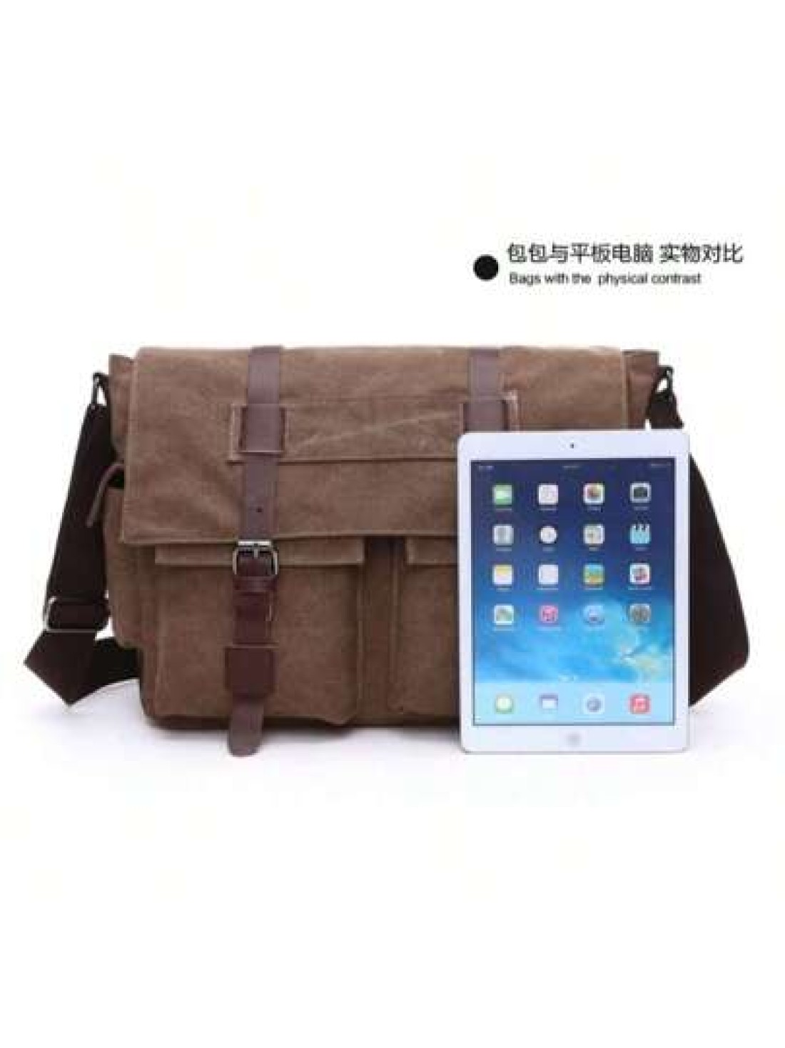 Vintage Casual Multi Functional Messenger Bag Fashion Crossbody Shoulder Bag For Men