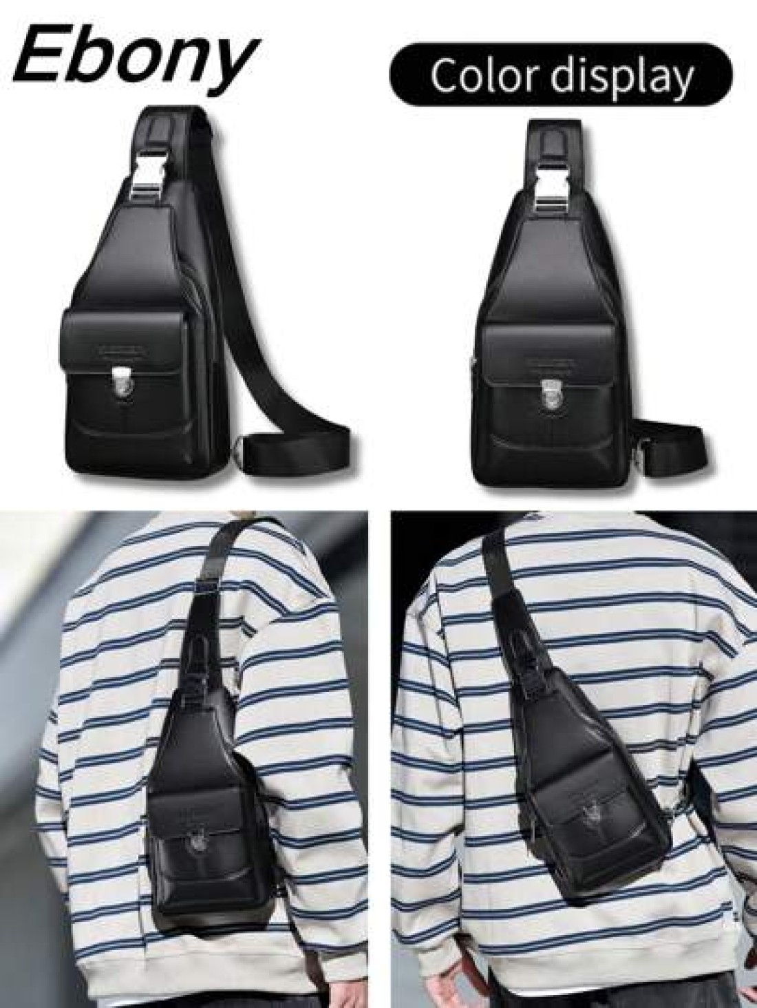 WEIXIER WEIXIER Unisex Shoulder Bag Waist Pack Messenger Bag Women s Crossbody Bag Chest Bag Handbag PU Material Multi Pocket Adjustable Detachable Strap Casual Commuter Bag Business Bag Suitable For