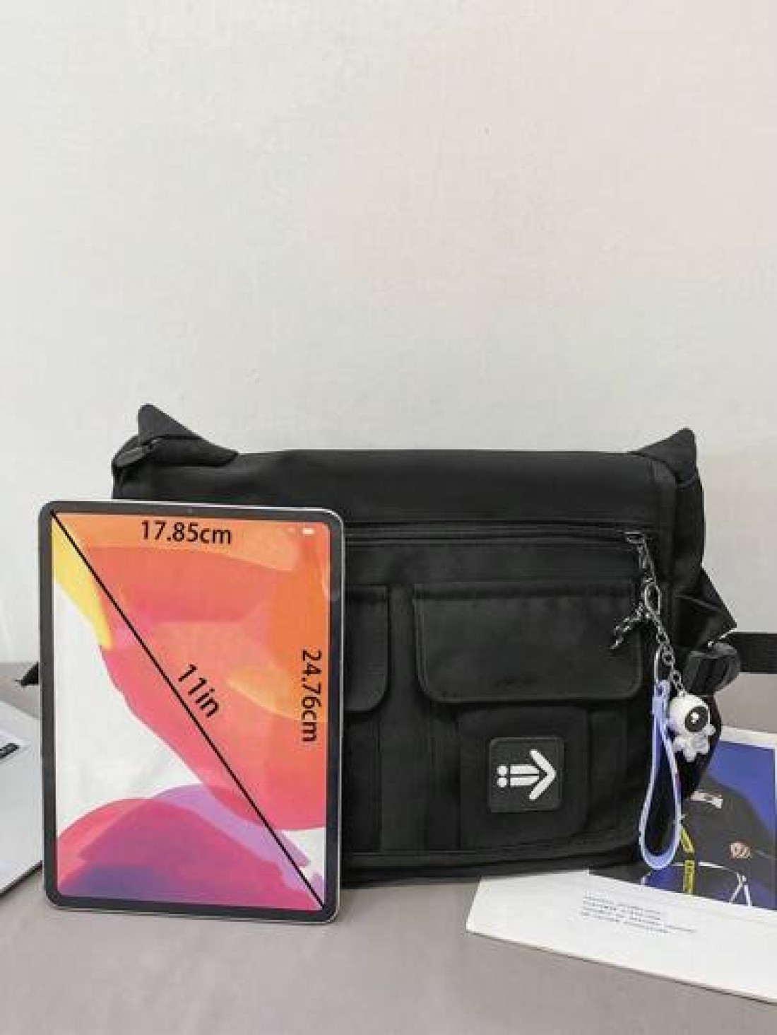 High School Students Multifunctional Sling Bag Shoulder Bag Casual Bag Letter Patch Messenger Bag For Travel College School Outdoor Sports Crossbody Bag Side Bag Lightweight With Adjustable Strap Nylo
