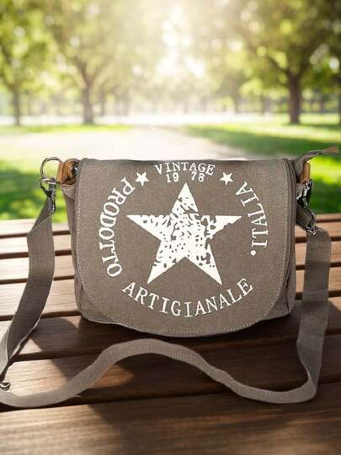 Pentagram Crossbody Bag Tassel Zipper Design Retro Classic Men Shoulder Bag Suitable For Hiking Commuting Travel School Sling Bag