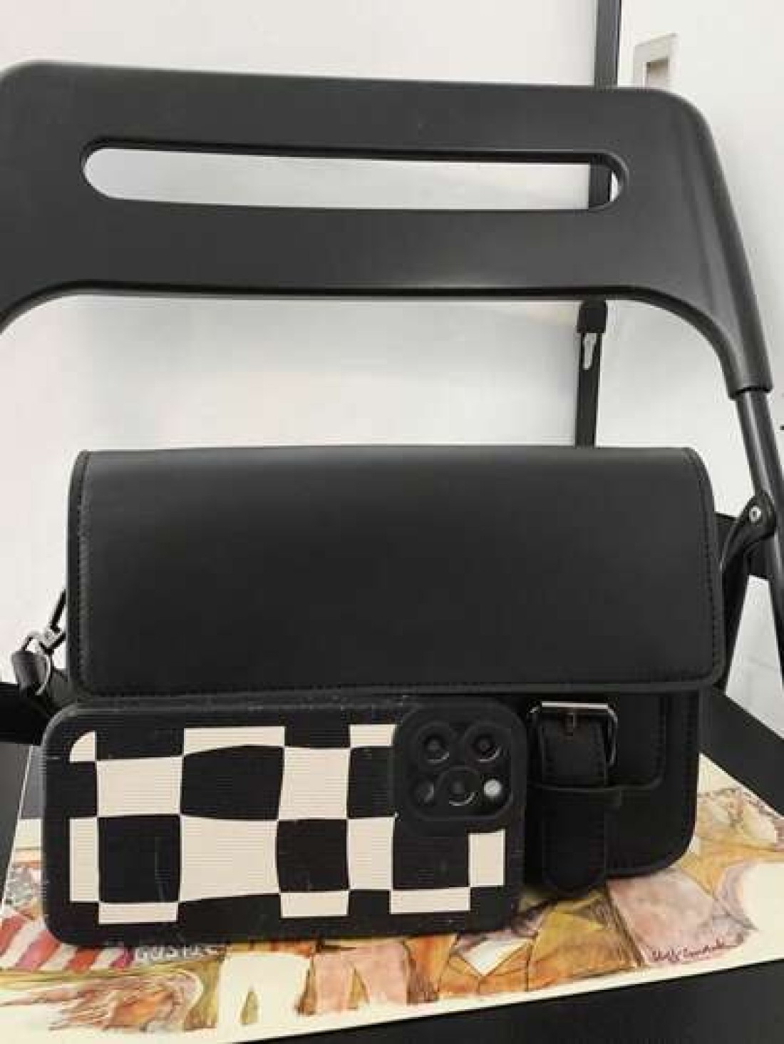 Casual Solid Color Versatile Flap Shoulder Bag Gift Sling Bag For Men Messenger Bag