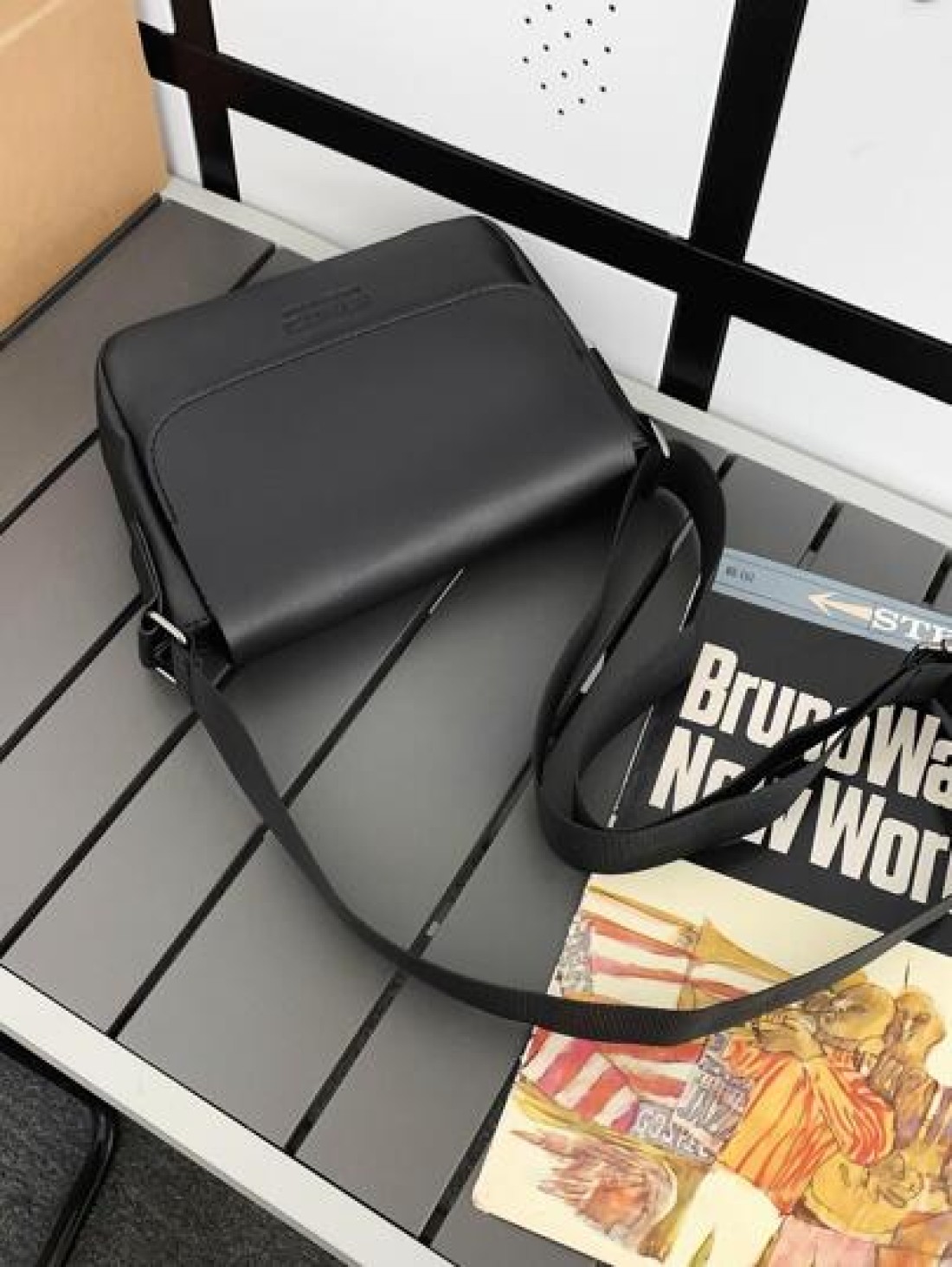 Men s Business Style Minimalist Letter Print Crossbody Bag With Flap Leather Business Casual Shoulder Bag Side Bag Sling Bag For Travel Vacation School Holiday Sport Waterproof Lightweight Dorm Univer
