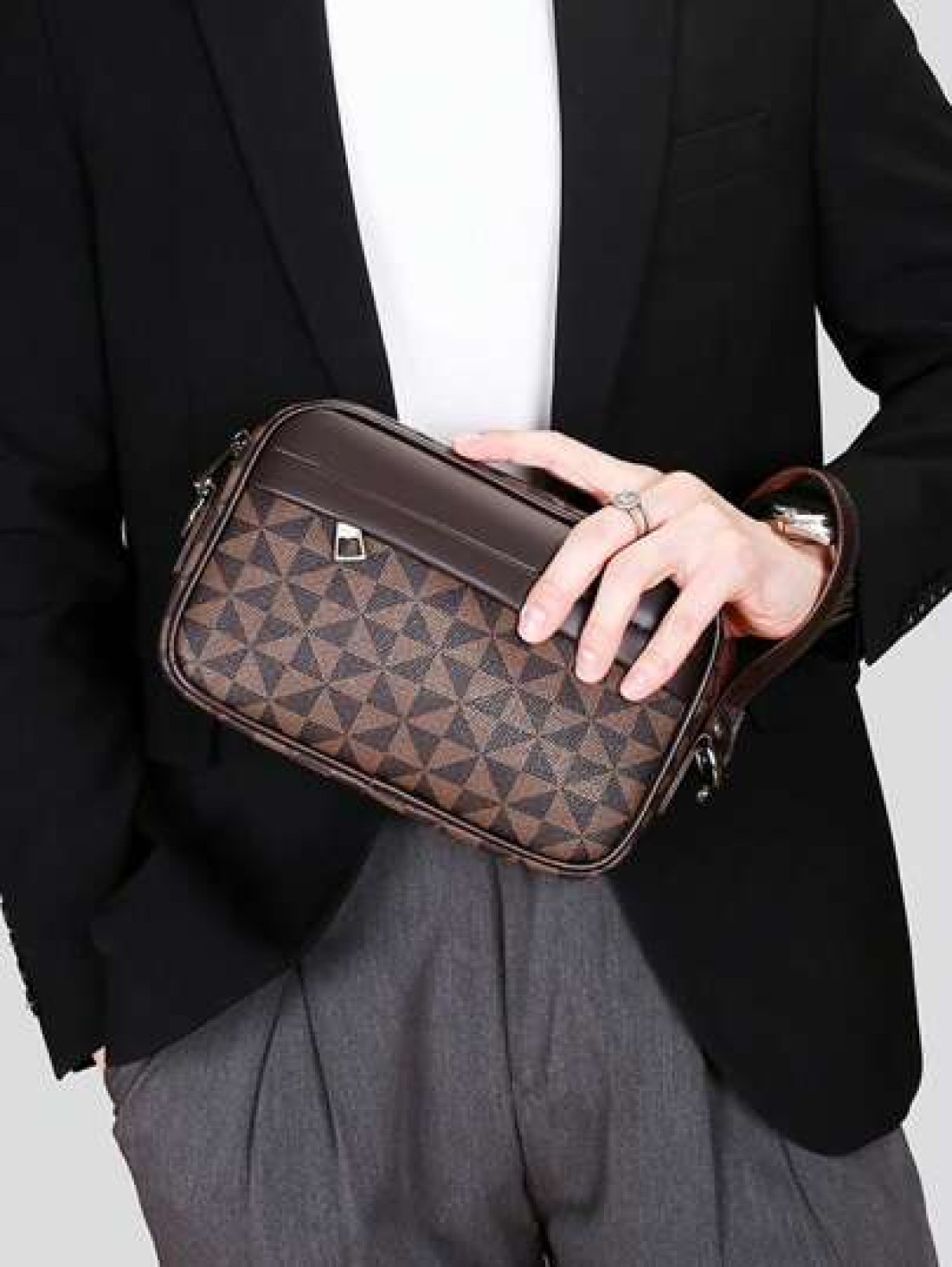 2025 Minimalist Fashion Men s Handbag With Zipper Closure Suitable For Daily Use Travel Vacation Can Be Worn Crossbody Or As A Shoulder Bag