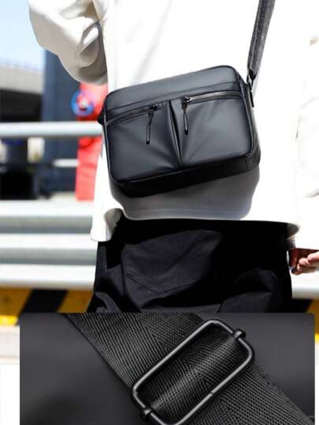 Men s Casual Lightweight One Shoulder Backpack New Multi Pocket Large Capacity Commuter Backpack