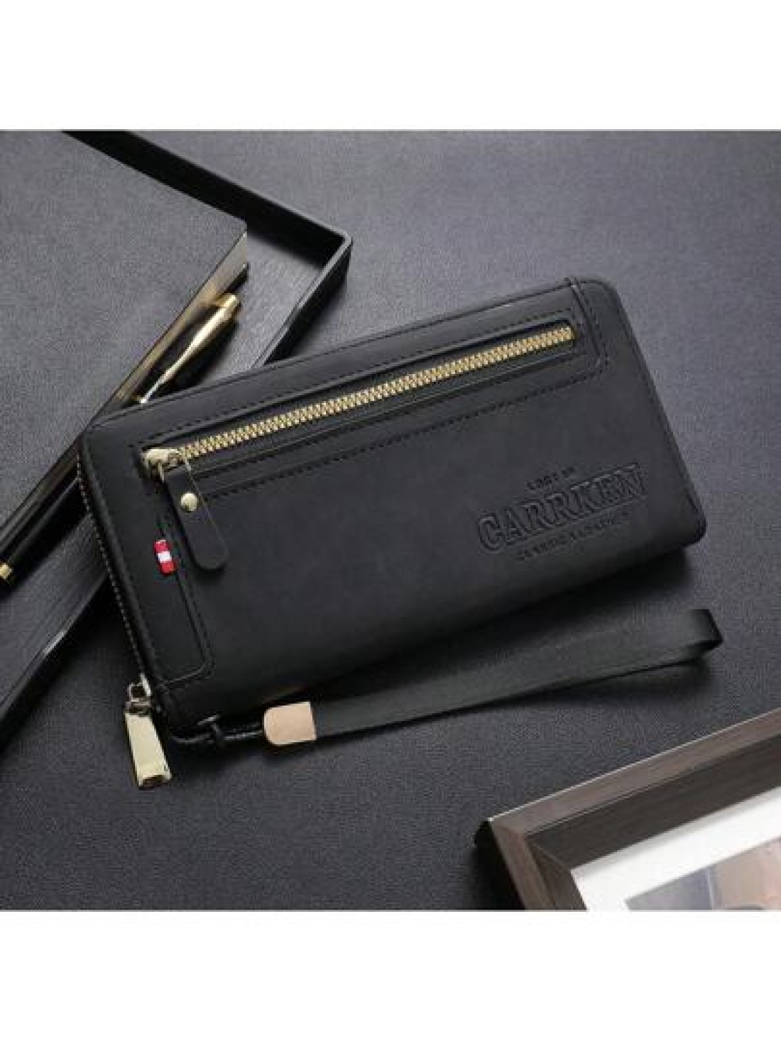CarrKen 1pc Men s Essential Casual Zipper Handbag Large Capacity Phone Wallet With Multiple Pockets Card Slots Gift For Boyfriend Father Son