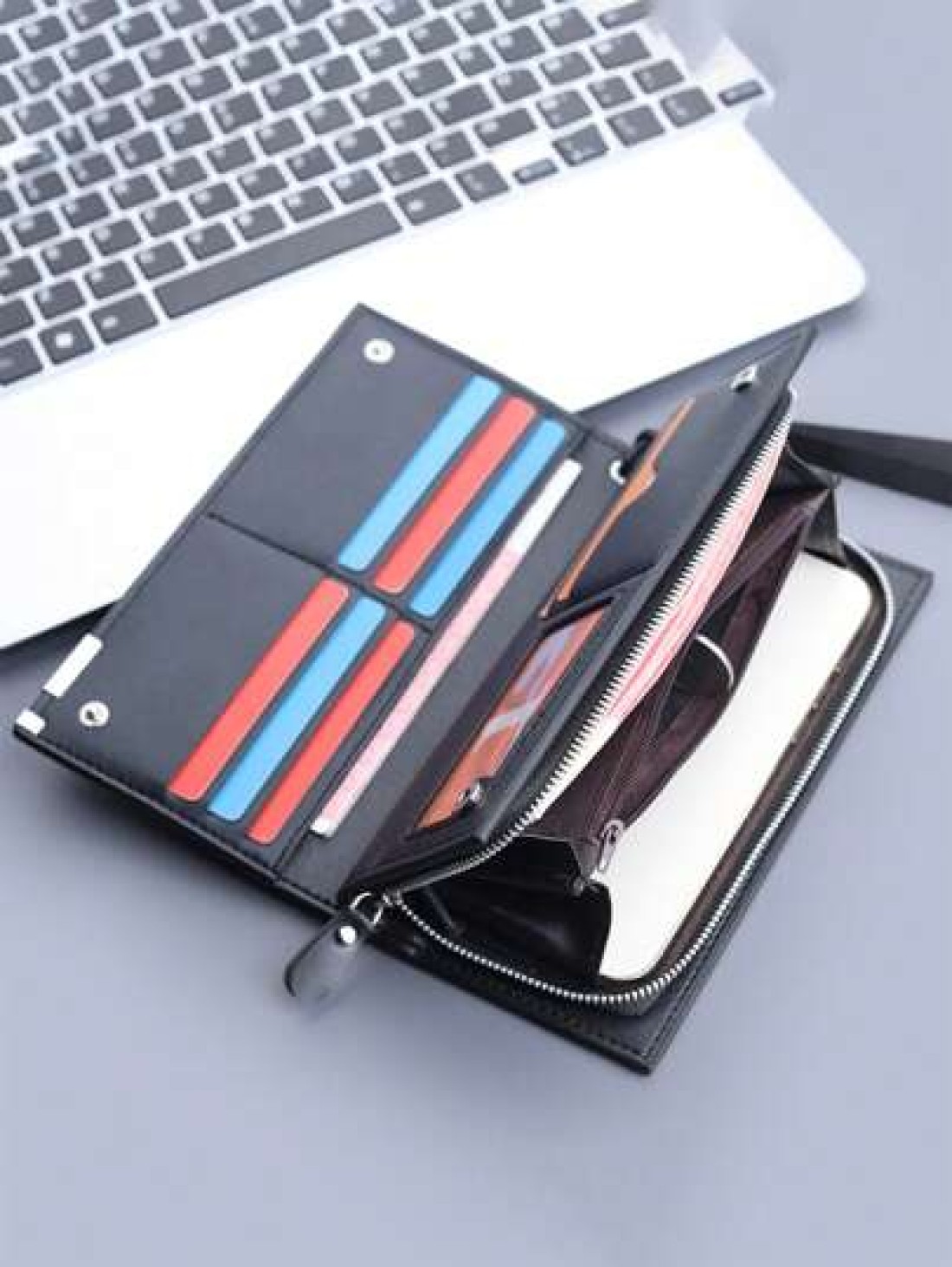 Men Wallets Classic Long Style Card Holder Male Purse Quality Zipper Large Capacity Big Brand Luxury Wallet For Men Summer Freshman For Books Multi Functional Dorm University Gifts For Men Fall Christ