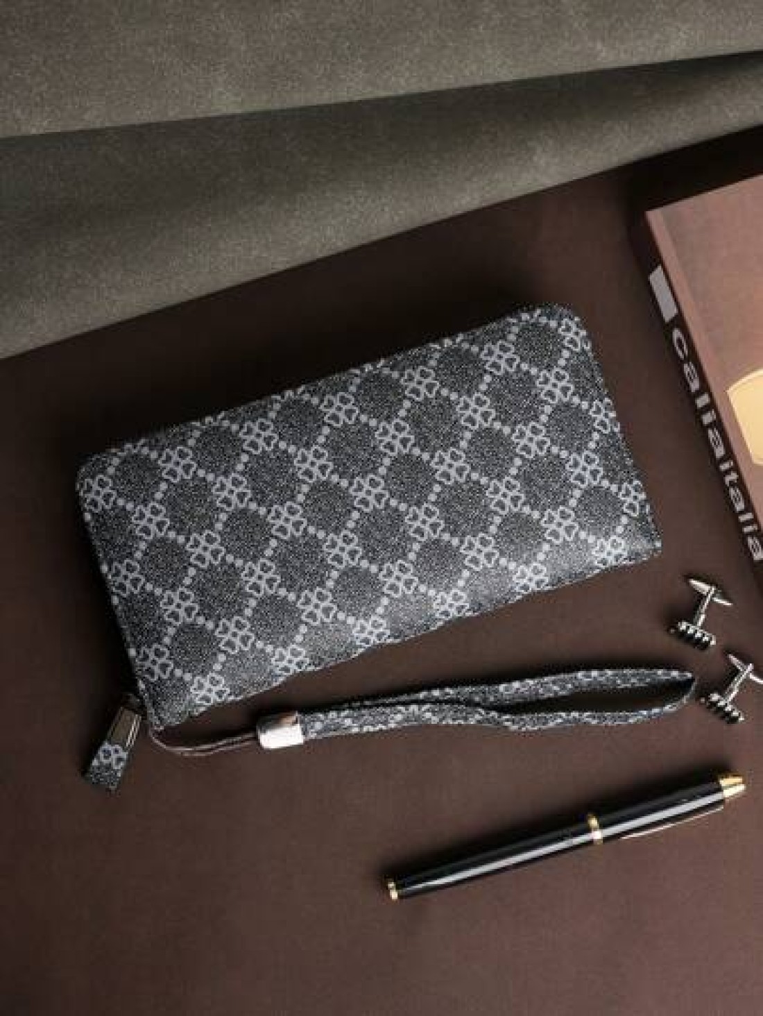 HOVI S Fashionable Minimalist Business Men s Clutch Bag Dual Zipper Large Capacity Multi Card Slot Wristlet Great Gift For Men On Holiday Anniversary