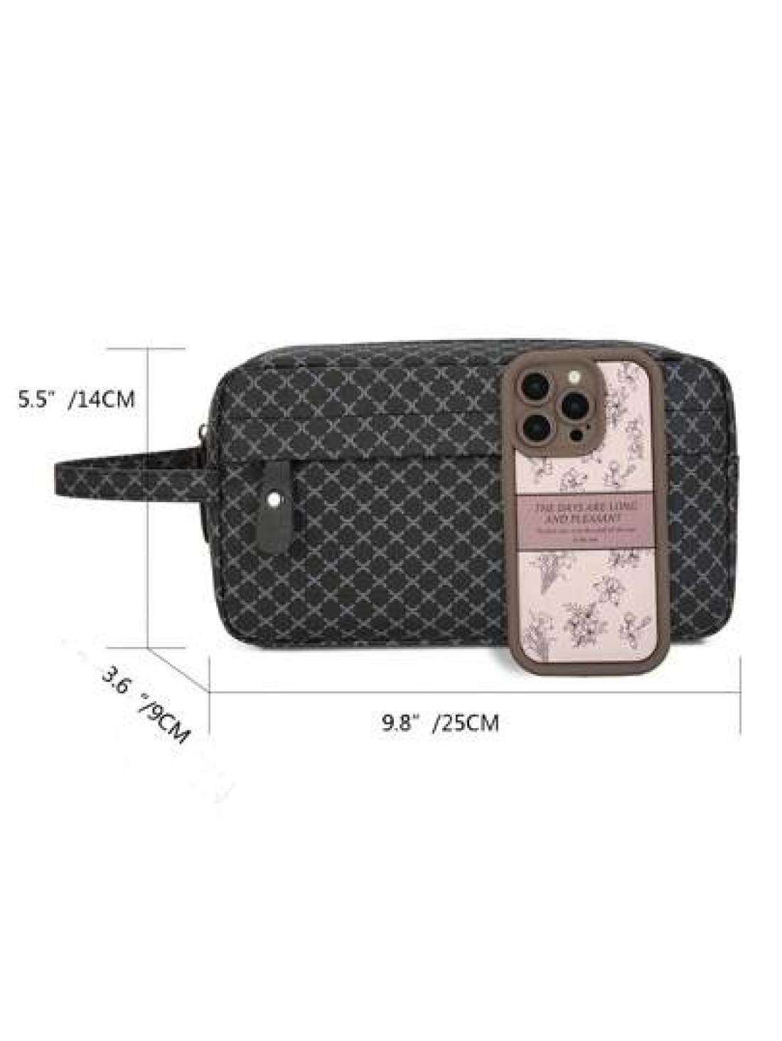 1pc 9 8in 5 5in 3 6in Fashion Men s Clutch Bag Wristlet Bag Multi Pocket Lightweight Water Resistant And Scratch Resistant Material Suitable For Work Travel Casual Chic Black Color