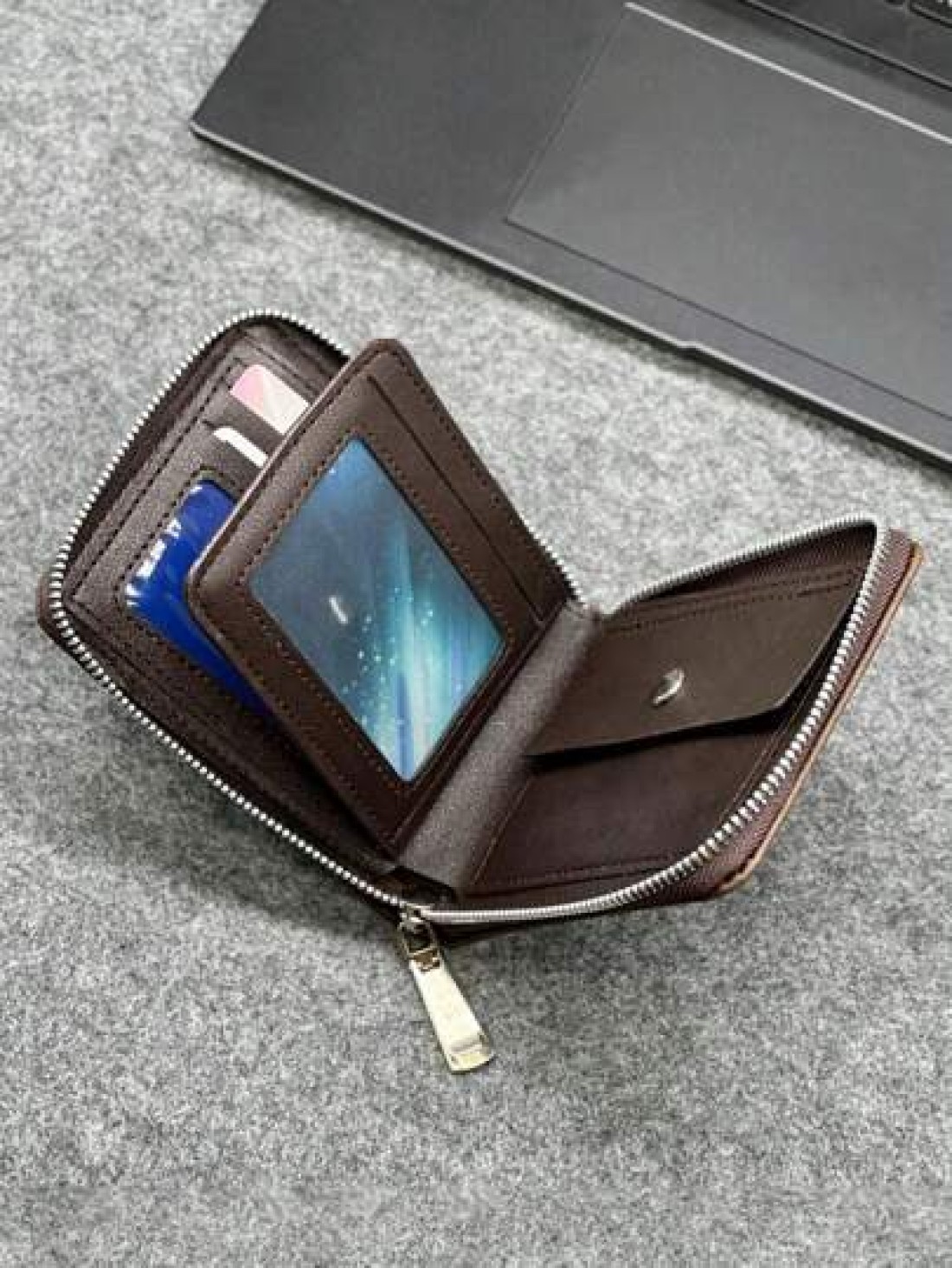 HOVI S Upgrade Your Look With Stylish Business Leather Wallets Fashion Short Wallet Christmas Gifts Fall Winter Travel Holiday Practical Student Thanksgiving Men Gifts Bag Large Capacity Multi Functio