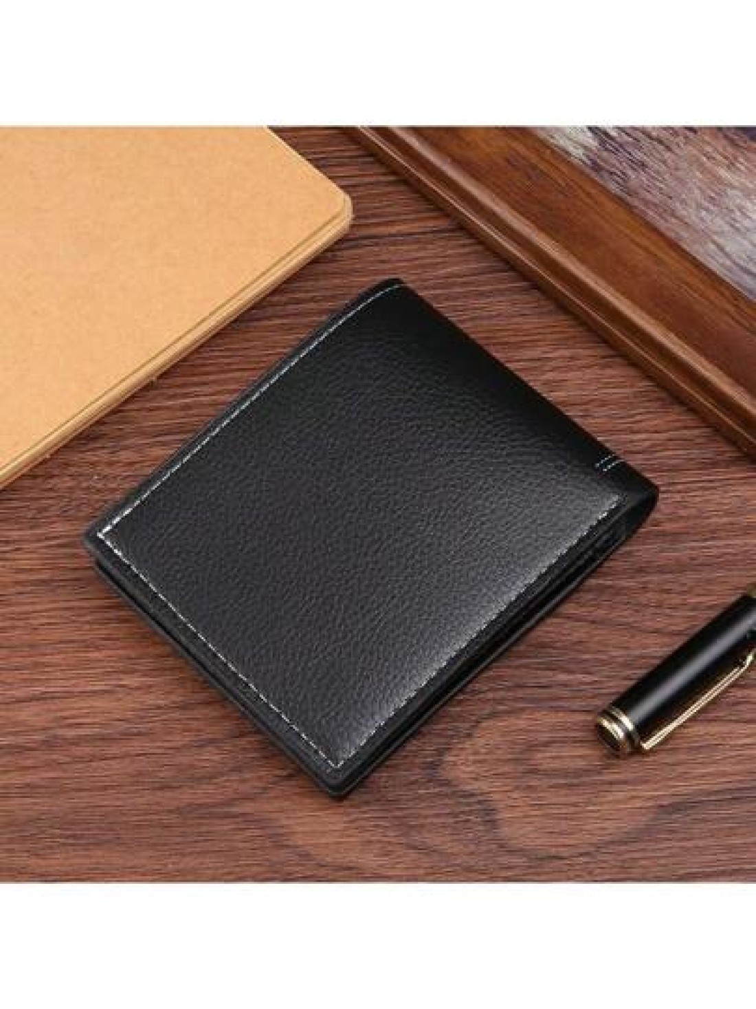 Men s Short Wallet Casual Fashionable Lightweight Leather Purse Youth Large Capacity Card Holder Coin Pocket Summer Dad Freshman For Books Multi Functional Dorm University Gifts Fall Christmas Scream