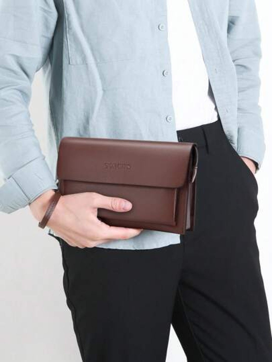 gorchis New Clutch Bag With Multiple Pockets Password Lock Anti Theft Large Capacity Business Casual Style Quality Handbag Wristlet Bag Organizer Storage Portable Wallet Gifts Fall Christmas Scream Me