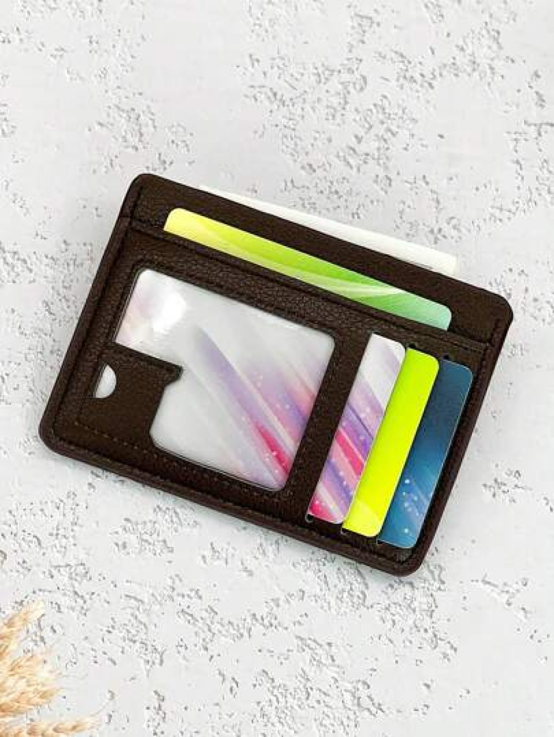 HOVI S Classic Minimalist Card Holder Slim Portable Multi Functional Wallet With Coin Pouch Man Bag Students School Supplies Large Capacity University Bag College Teacher Christmas Holiday Wash Bag Ol