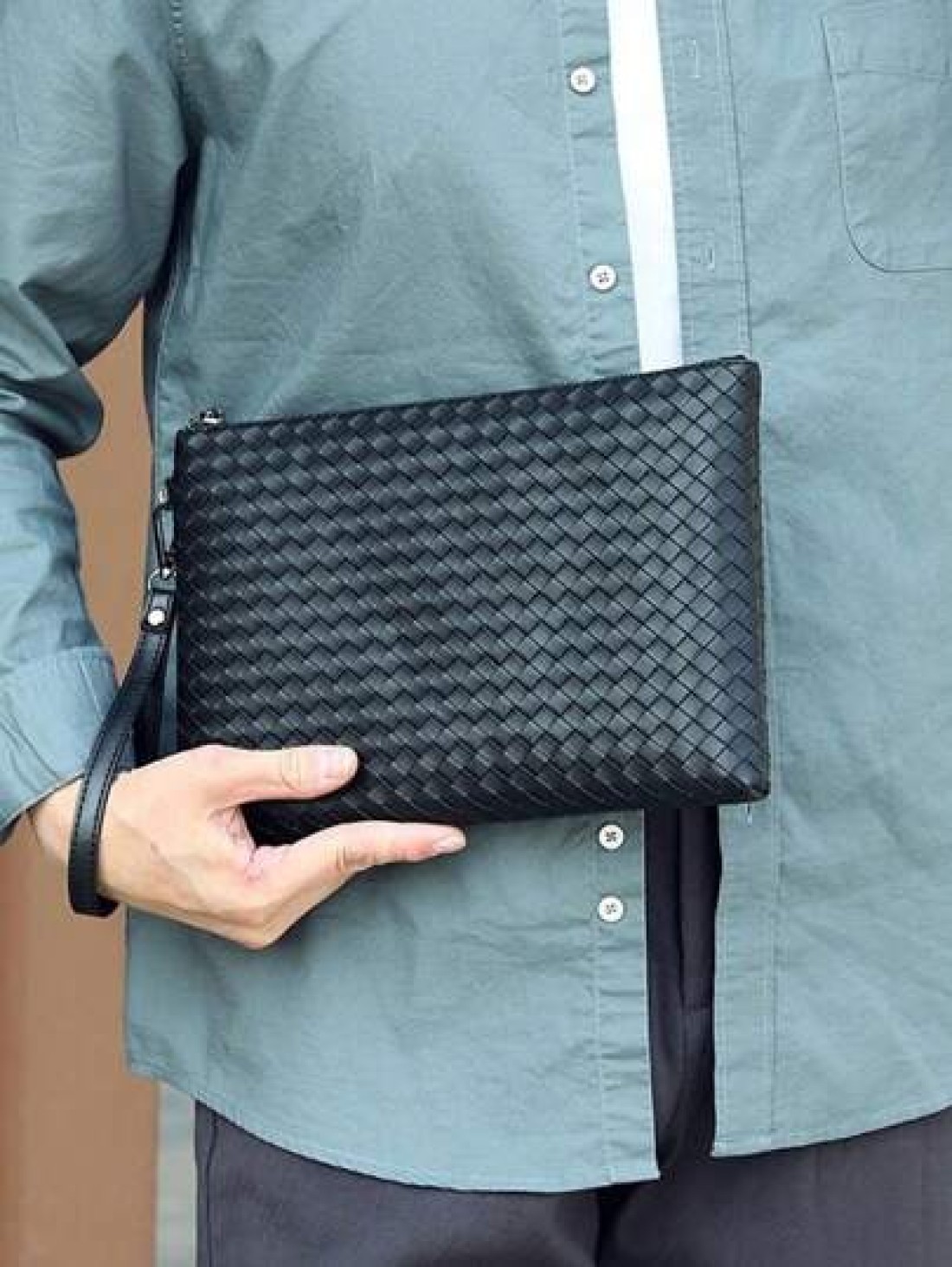 New Men Wallet Male Pu Clutch Purse Coin Purse Large Capacity Pu Leather Business Hand Bags Clutch Bag Handbag Wristlet Bag Envelope Bag Gift For Husband Waterproof Valentines Gift Holiday Wash Bag Ol